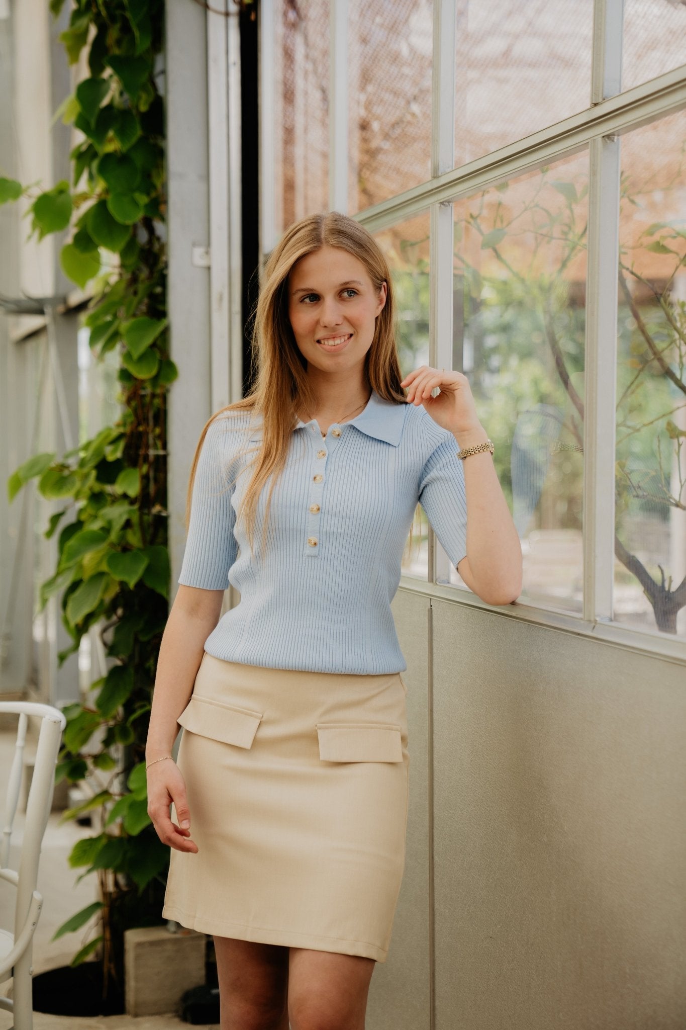 Claire Skirt Beige - Bij Keesje - Bij Keesje The Label - Rok