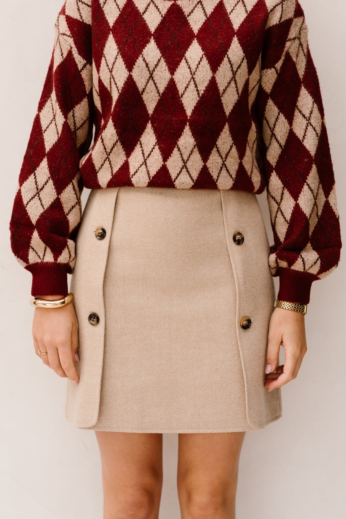 Cloe Skirt Beige - Bij Keesje - YDENCE - Rok
