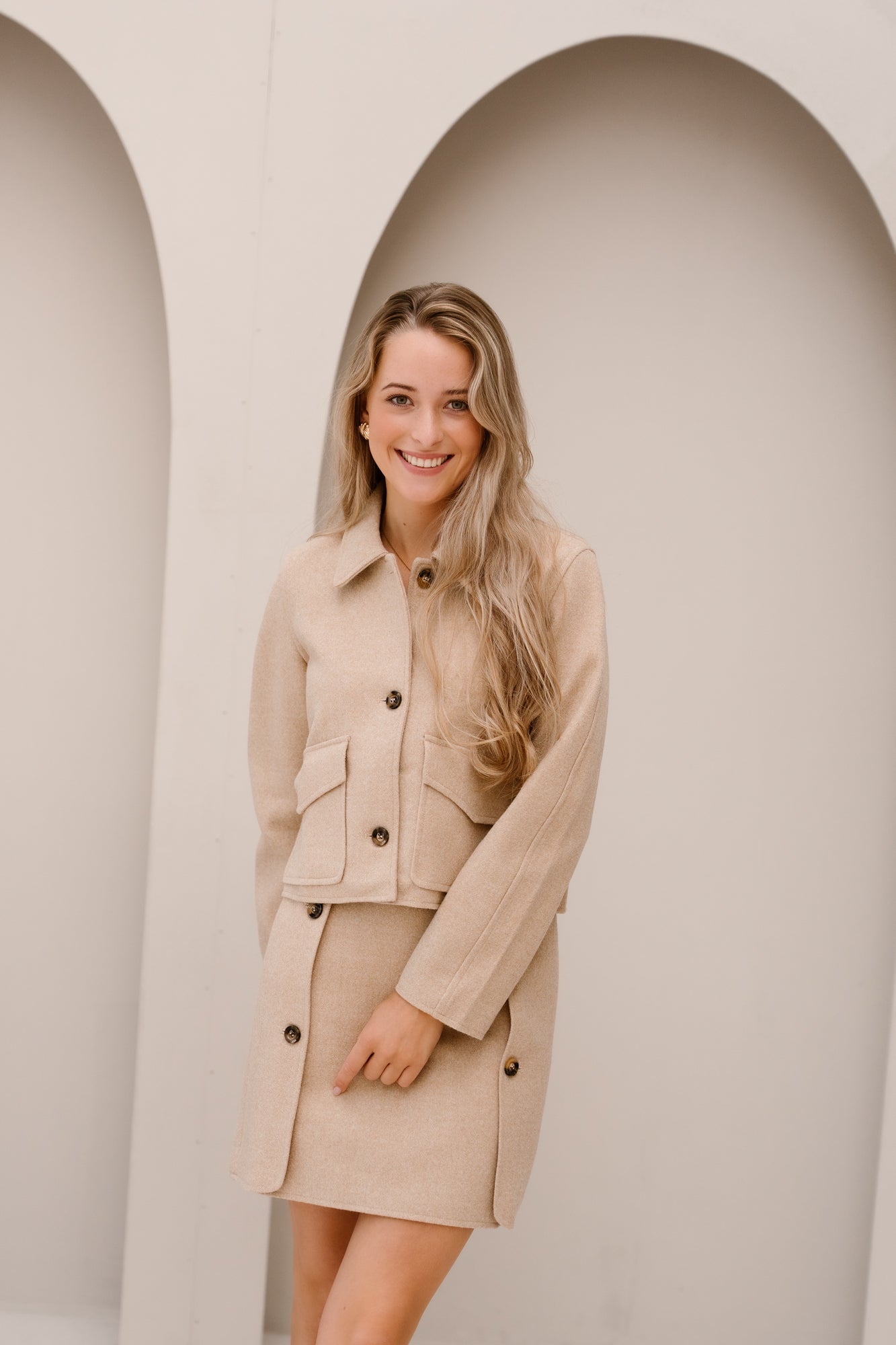Cloe Skirt Beige - Bij Keesje - YDENCE - Rok