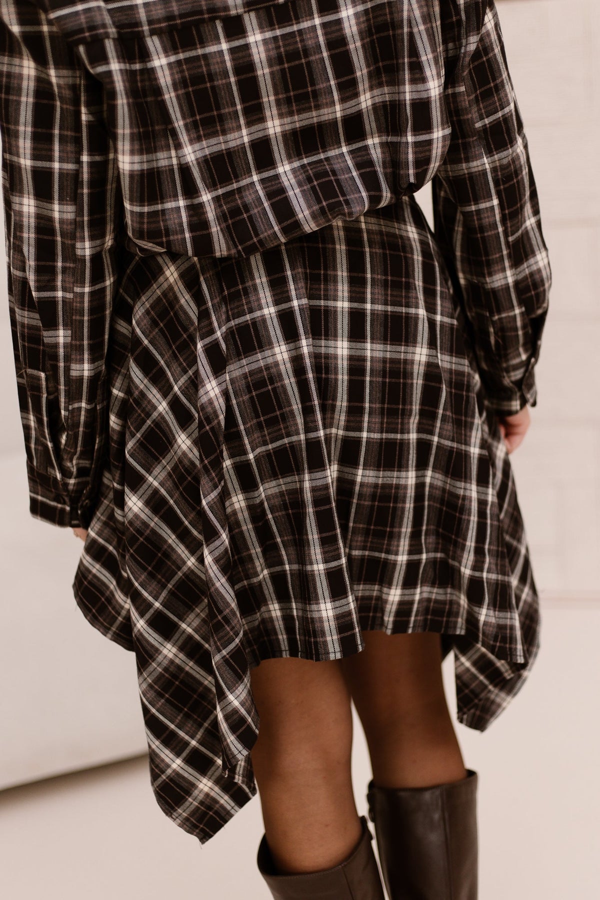 DagnyCC check Tie skirt black - Bij Keesje - Co'couture - Rok