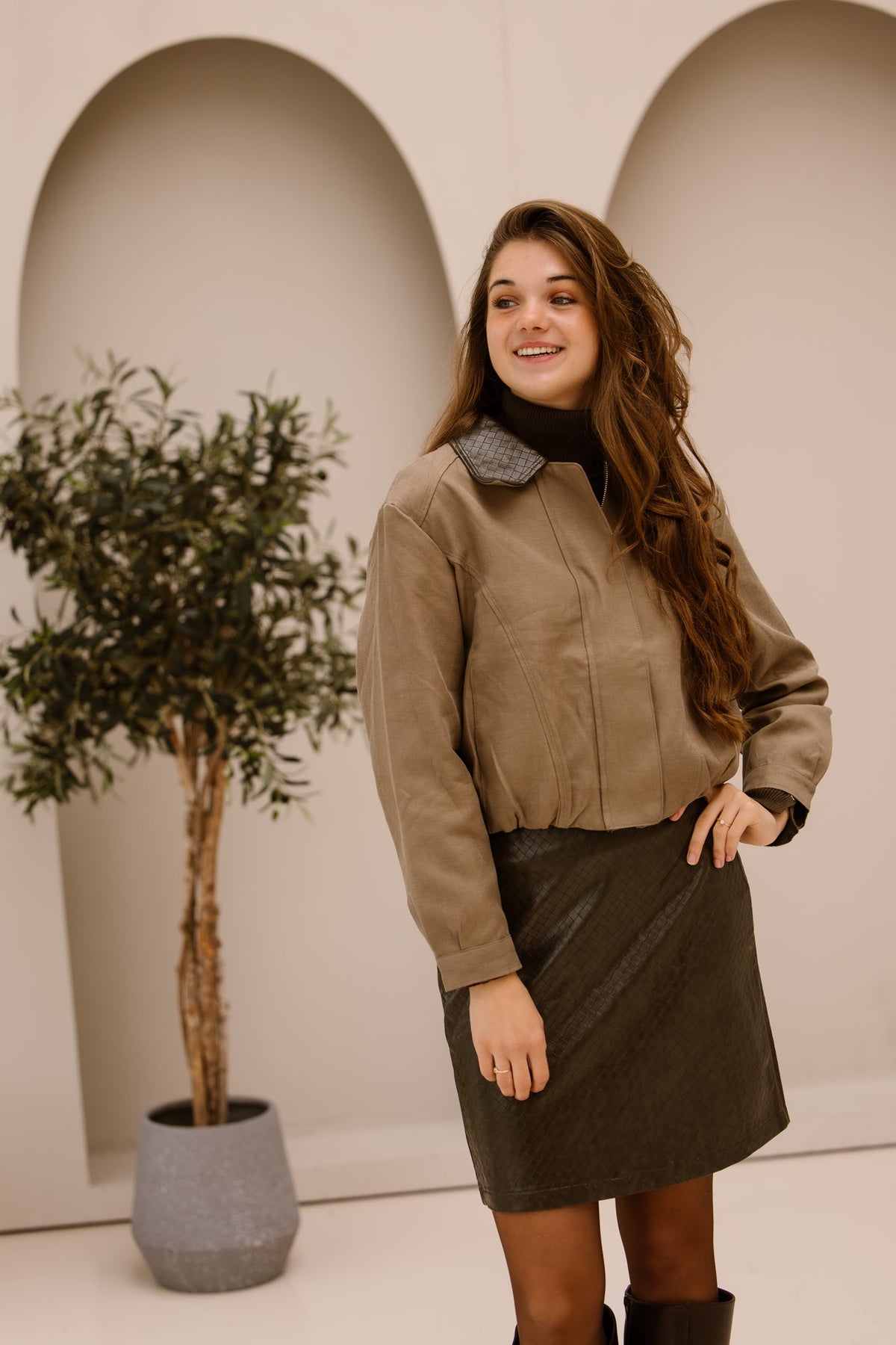 Danique Braided skirt Army - Bij Keesje - Bij Keesje - Rok