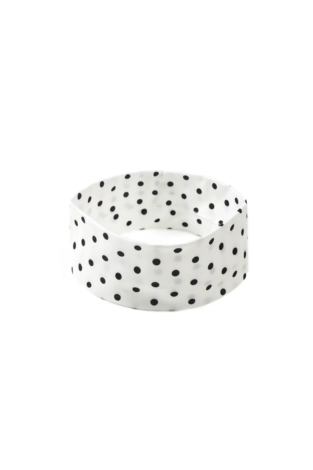 Stretch Haarband Dot White/Black