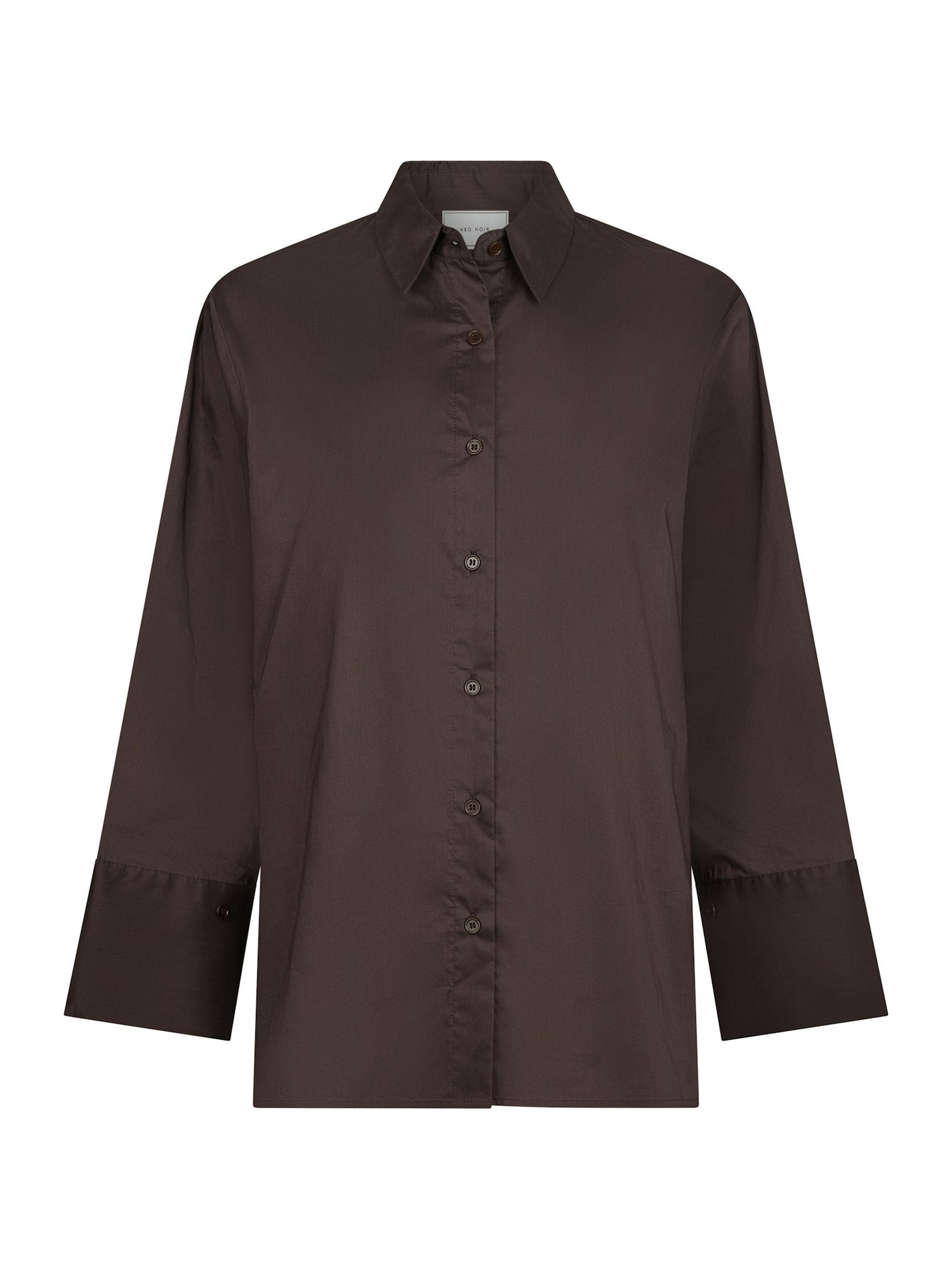 Dita poplin shirt brown - Bij Keesje - Neo Noir