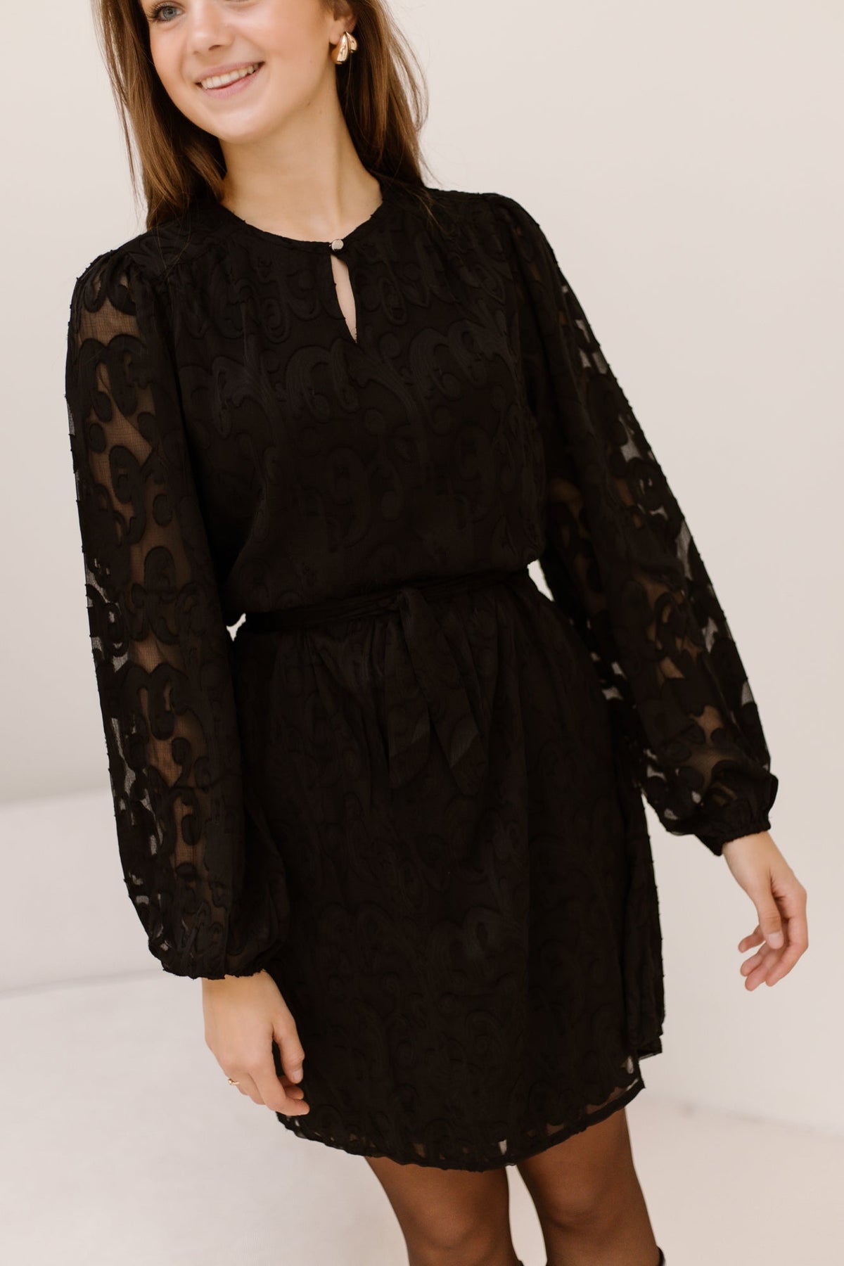 Dress black 26760-SL - Bij Keesje - Smashed Lemon - Jurk