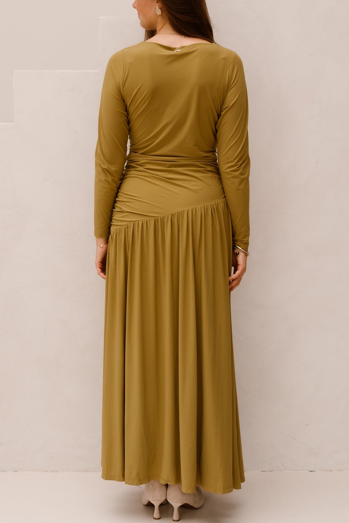Dress Long Light Olive Oil - 202867 - Bij Keesje - mi piace - jurk