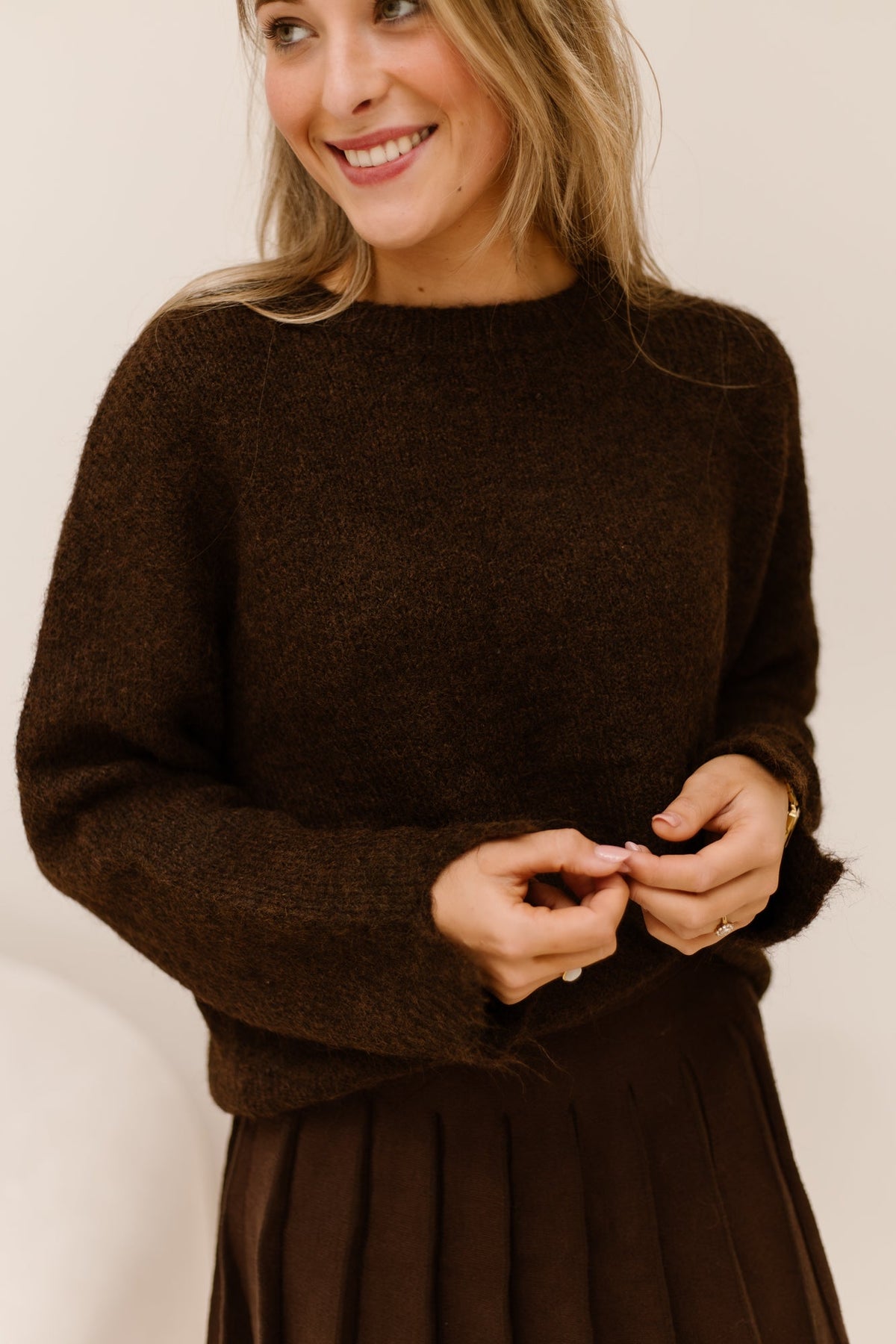 Edith sweater brown - Bij Keesje - Bij Keesje - Trui