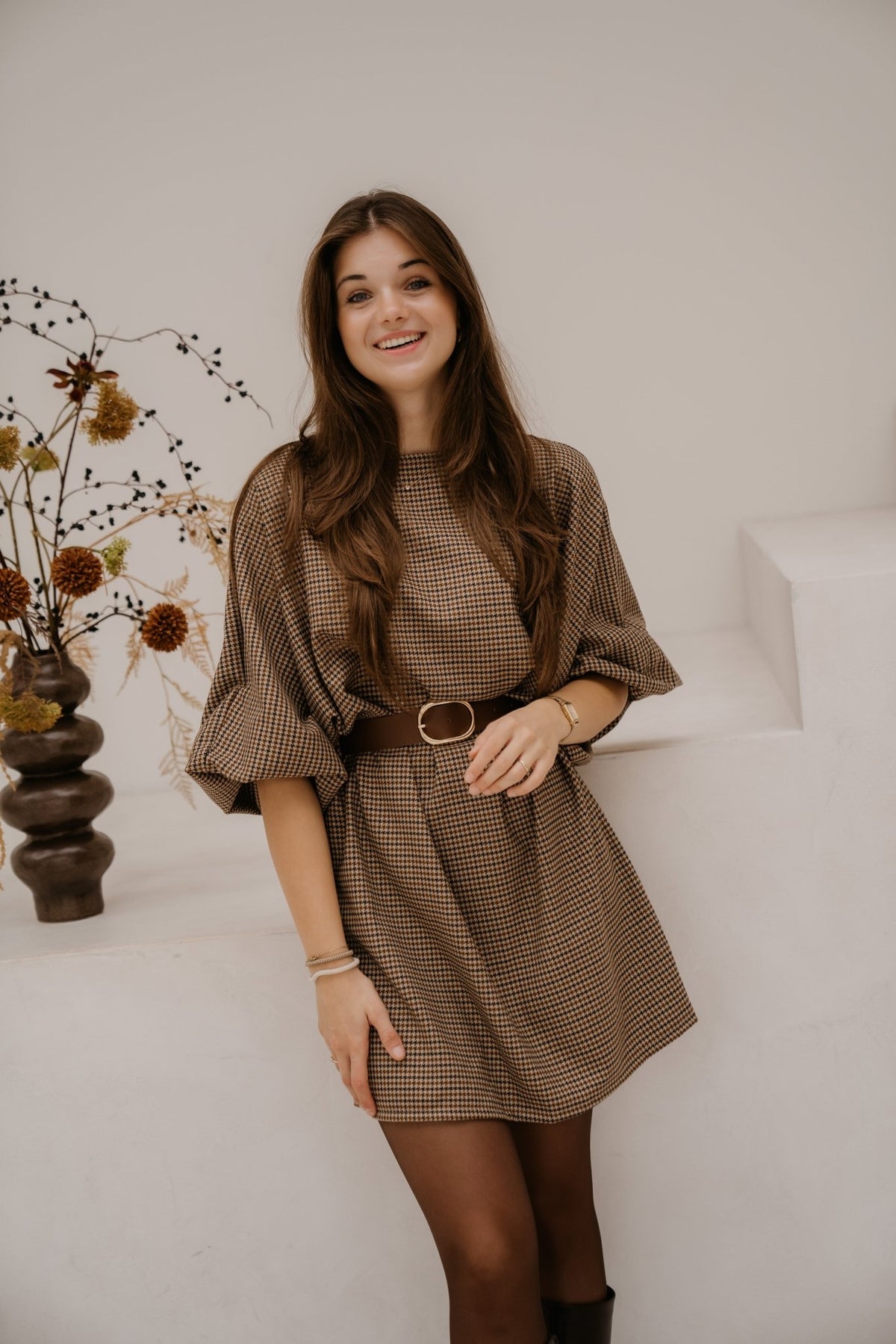 Elina Dress Ruit lightbrown - Bij Keesje - Bij Keesje - Jurk