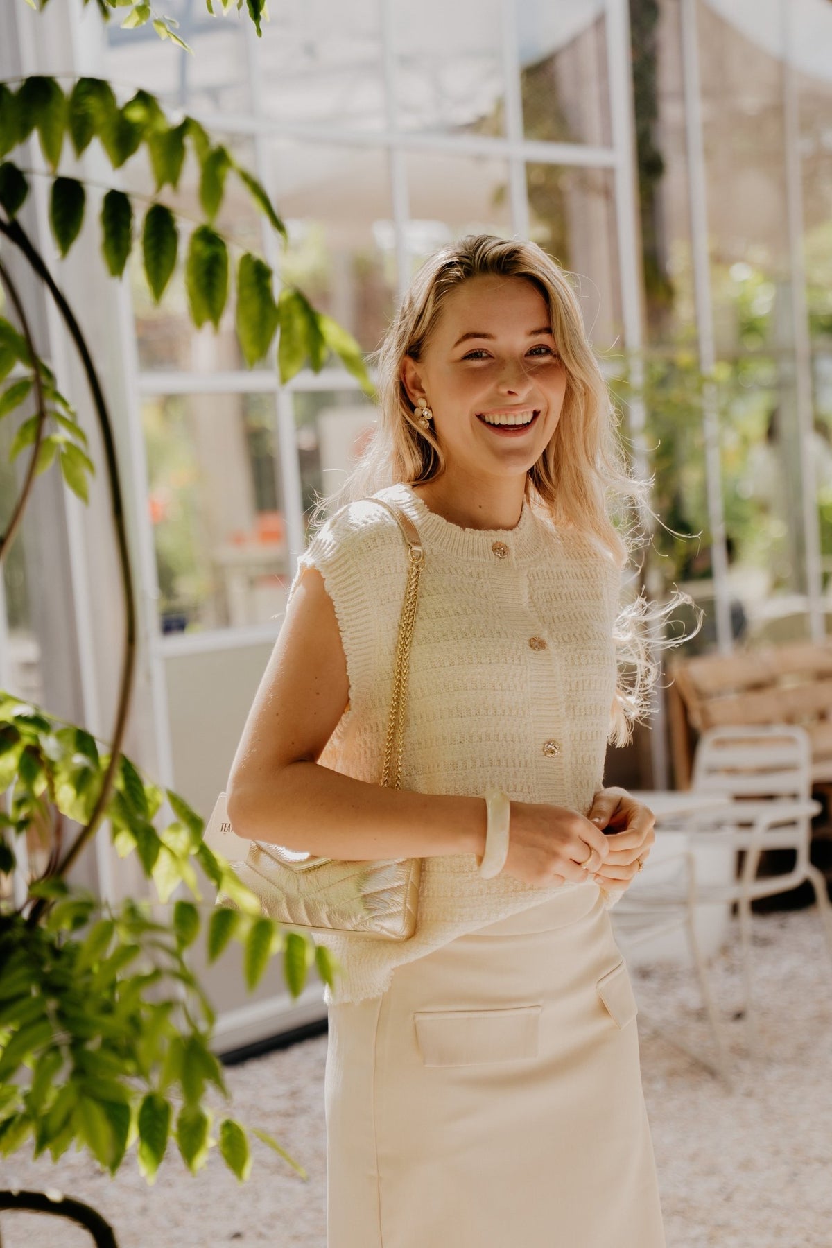 Ellen Gilet Off White - Bij Keesje - Bij Keesje The Label - Gilet