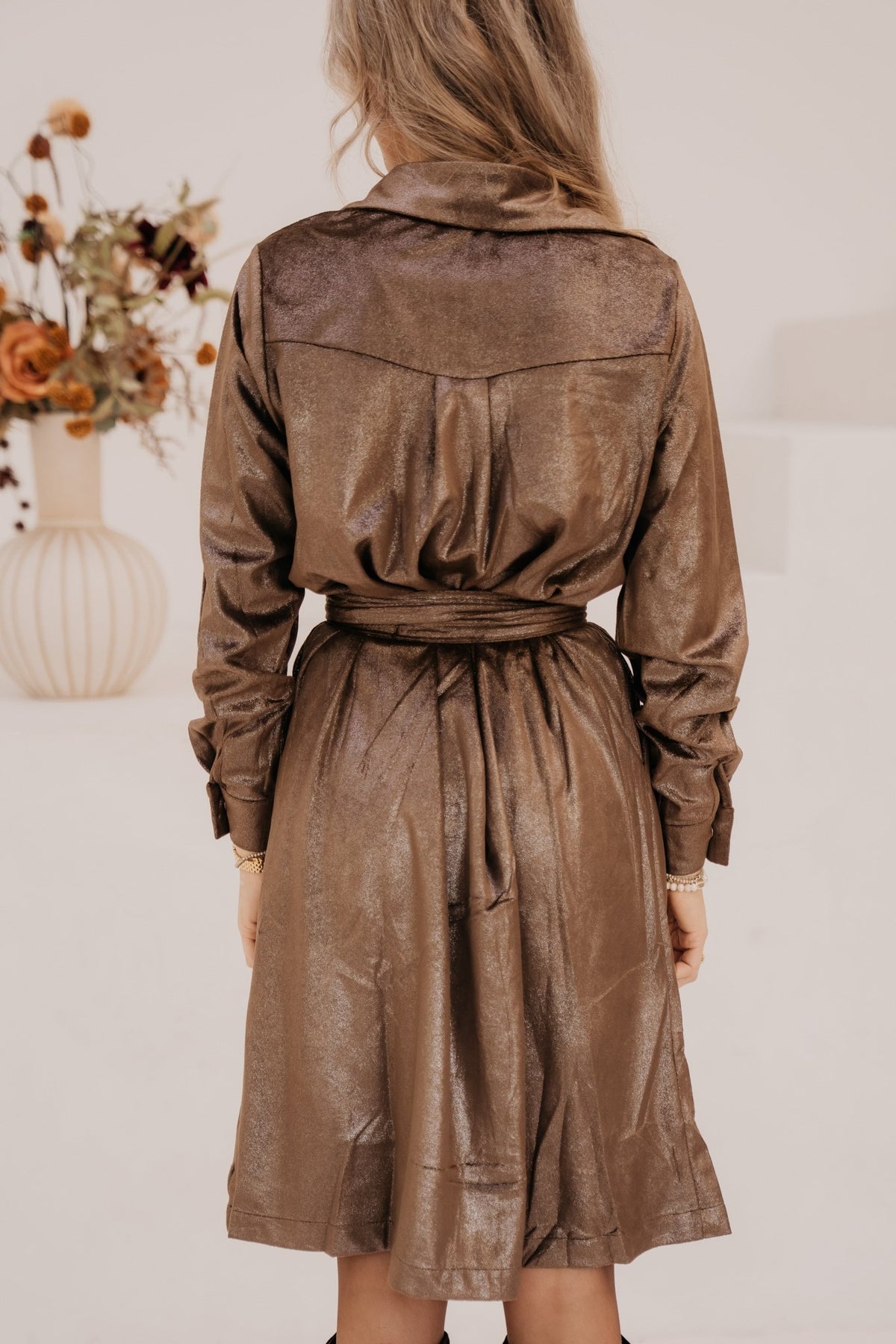 Elyra dress Dark Earth - Bij Keesje - G-maxx - Jurk