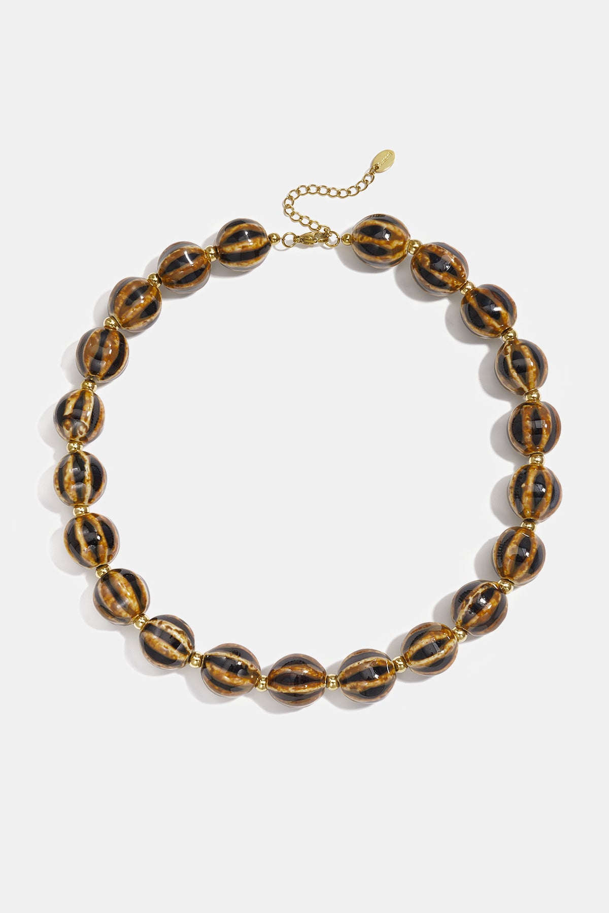 Ketting Strepen Bruin 219831 - Bij Keesje - Ketting