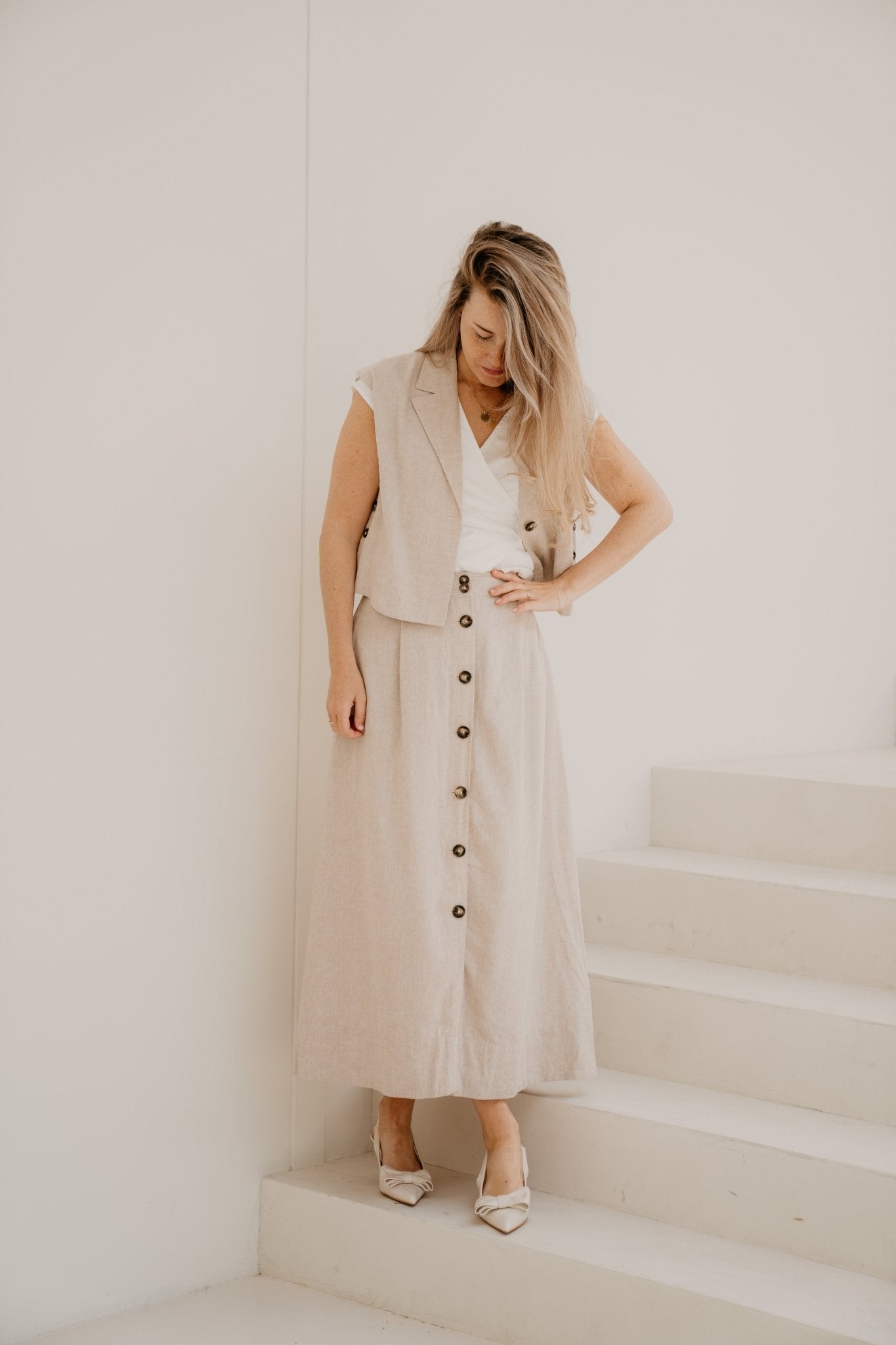 Fidi Poplin Top White - Bij Keesje - Neo Noir - Top