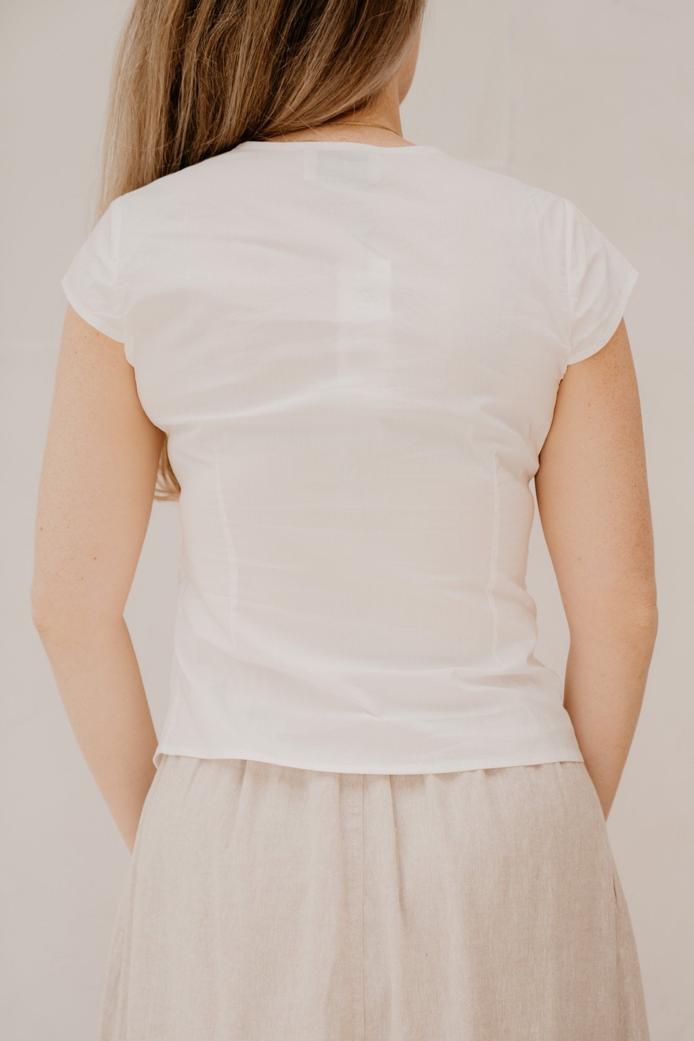 Fidi Poplin Top White - Bij Keesje - Neo Noir - Top