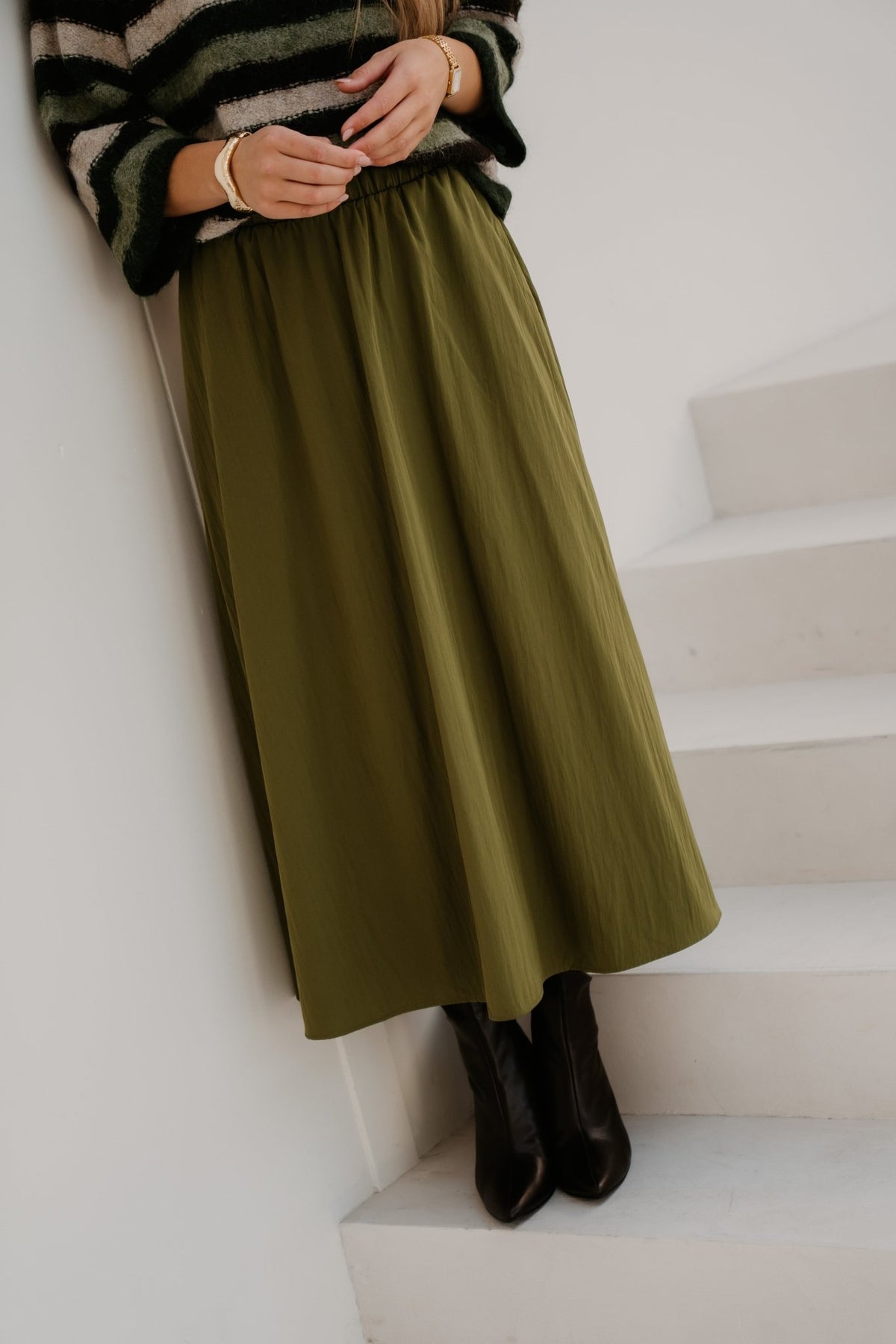 FQESFenny skirt calliste green - Bij Keesje - Free/Quent - Rok