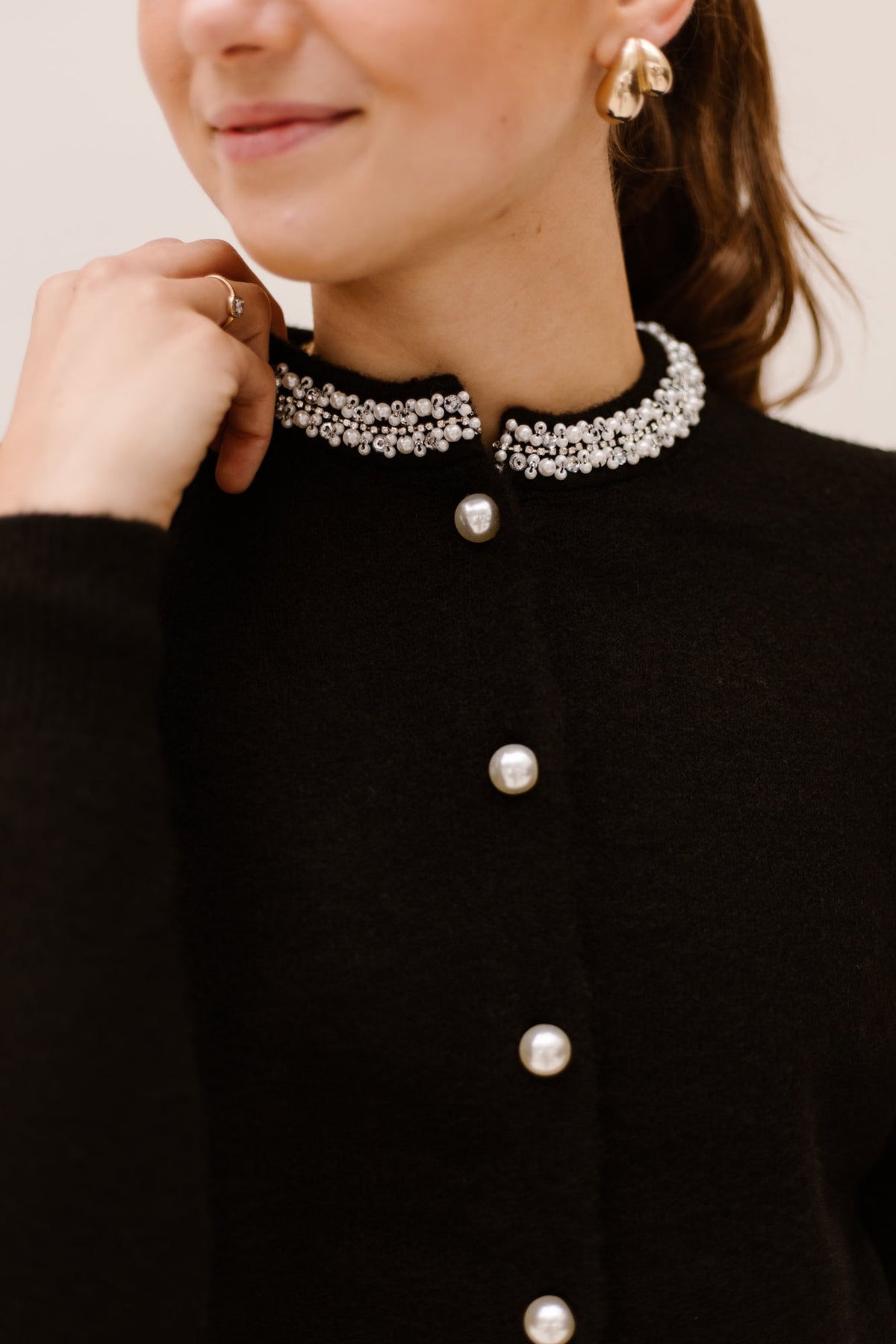 FQgrsflirt-cardigan black - Bij Keesje - Free/Quent - Trui