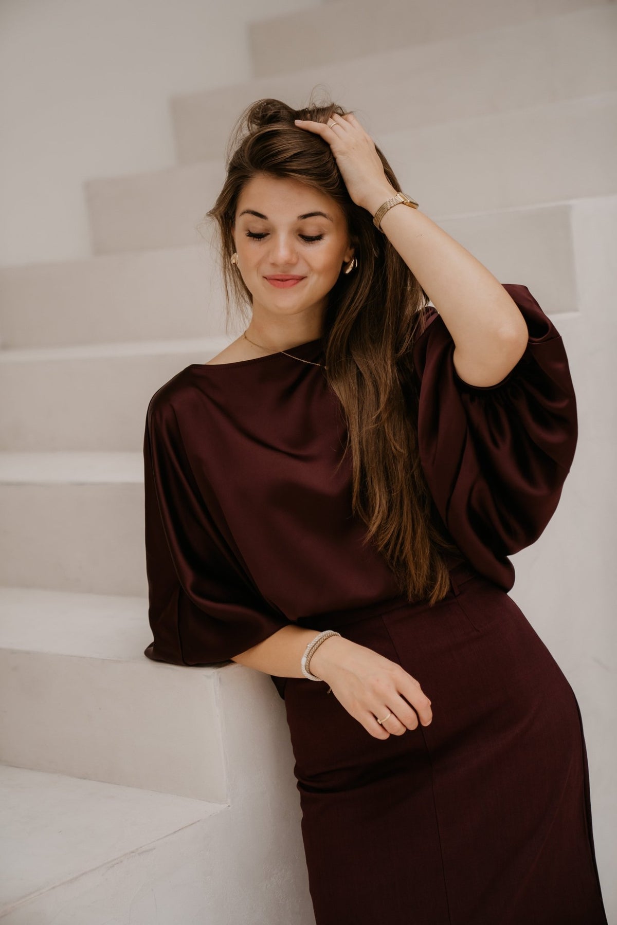 Gera Blouse Bordeaux - Bij Keesje - Bij Keesje - Blouse