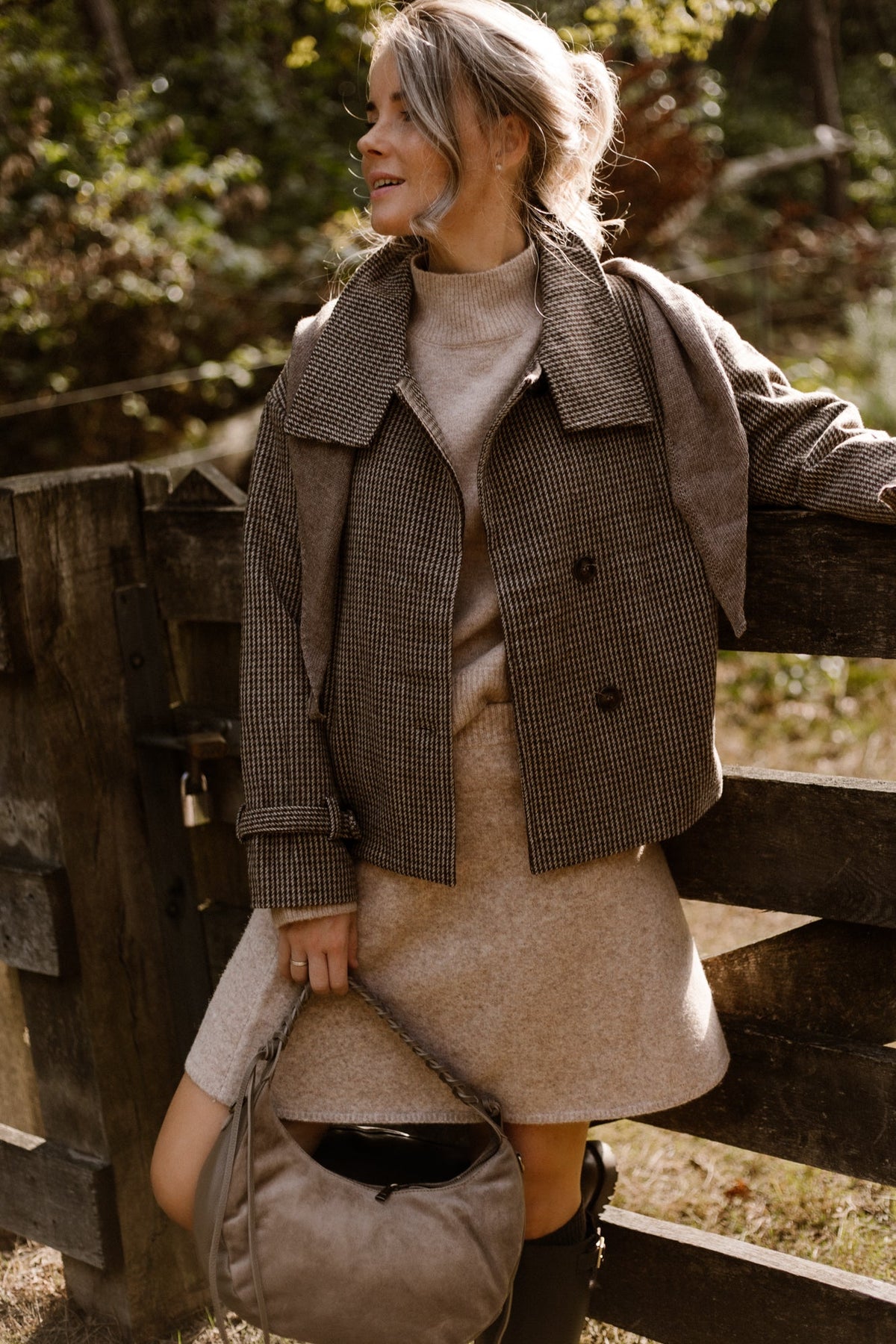 Gisa Knit Skirt Sand Melange - Bij Keesje - Neo Noir - Rok
