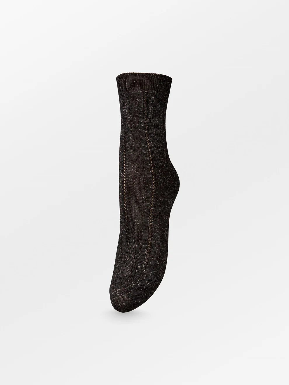Glitter Drake Sock - hot fudge brown - Bij Keesje - Becksöndergaard - Sokken