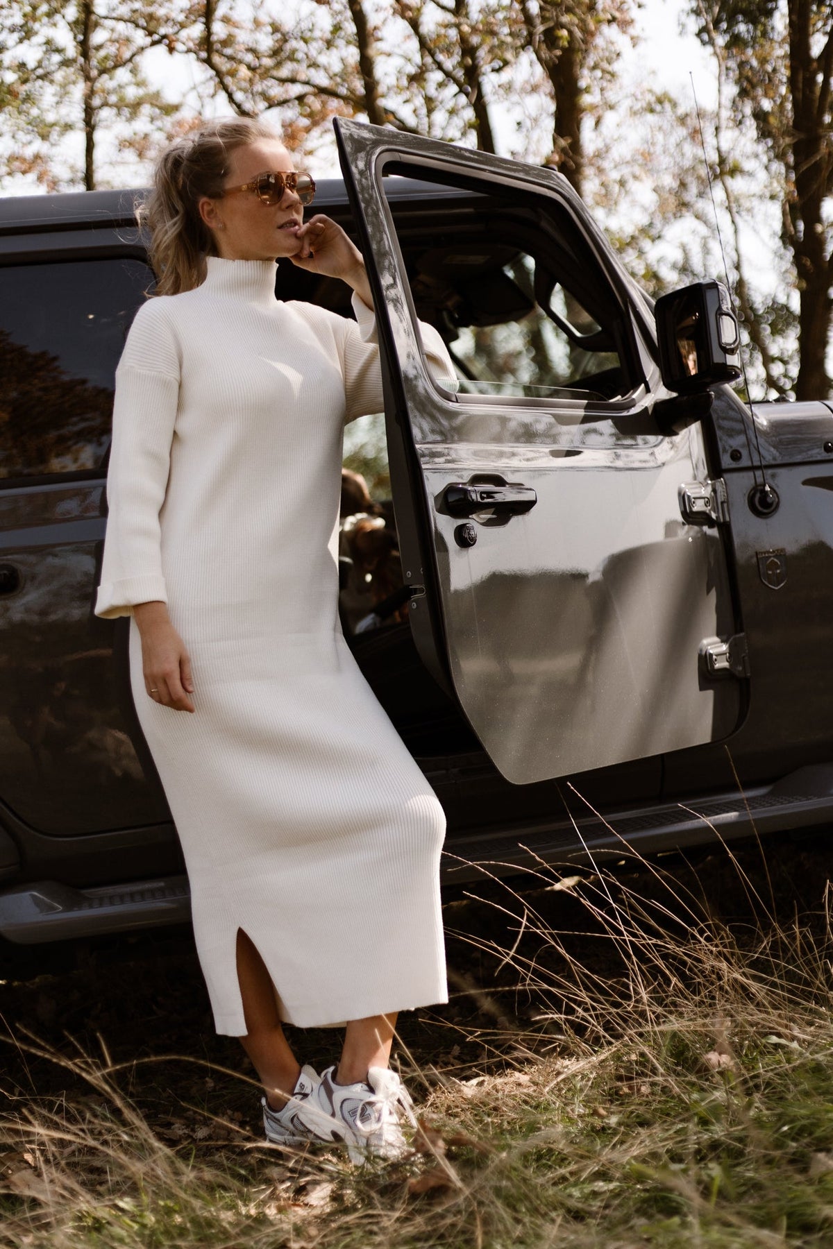 Greet Knit Dress Offwhite - Bij Keesje - Bij Keesje The Label - Jurk