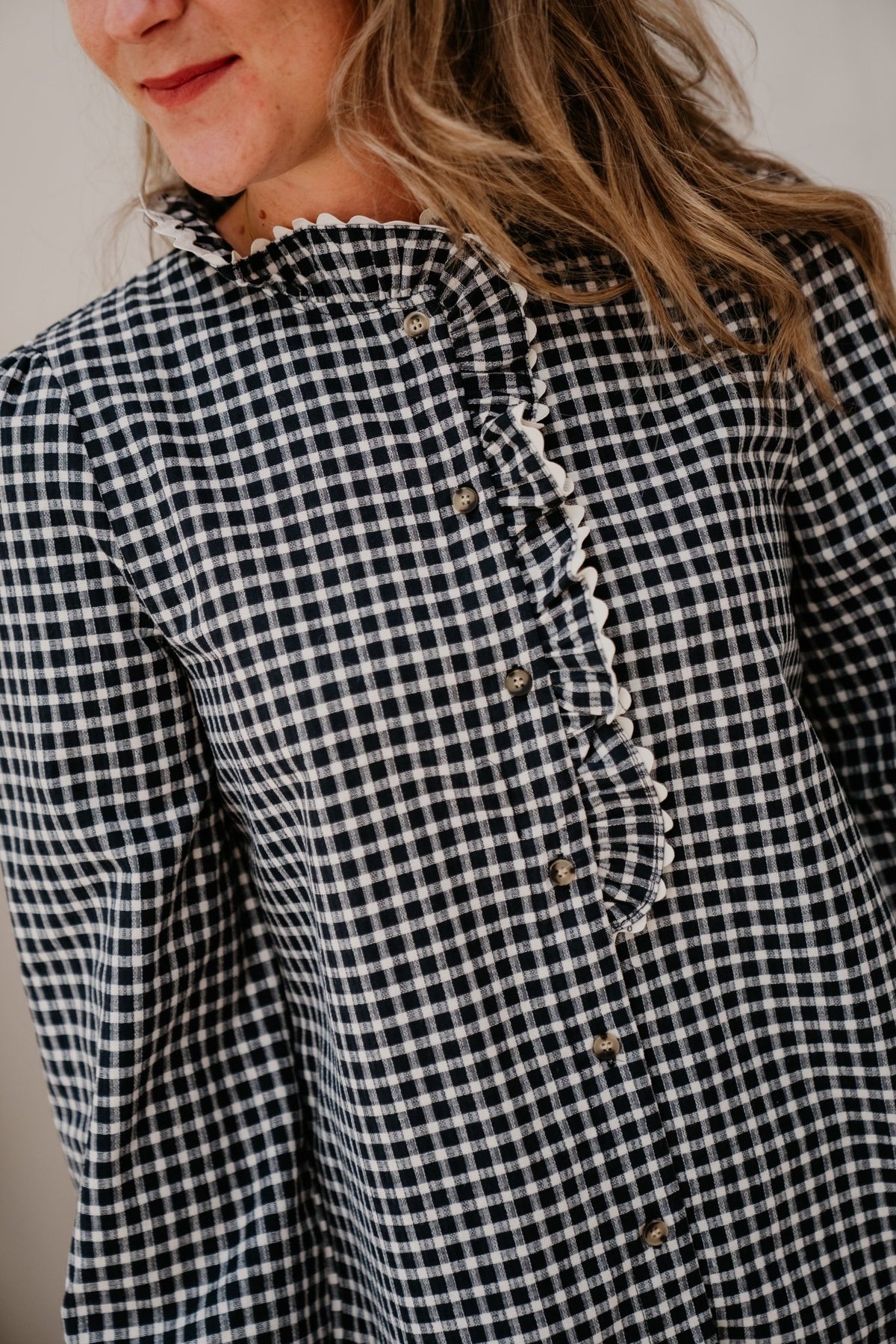 Heleen Ruit Dress Blauw/Wit - Bij Keesje - Bij Keesje - Jurk