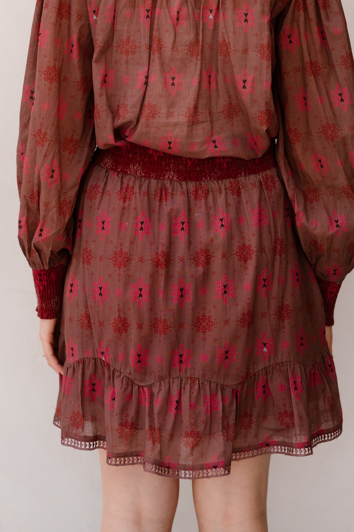 IIEN Skirt Rosy Brown/Tango Blush - Bij Keesje - FLURESK - Rokken