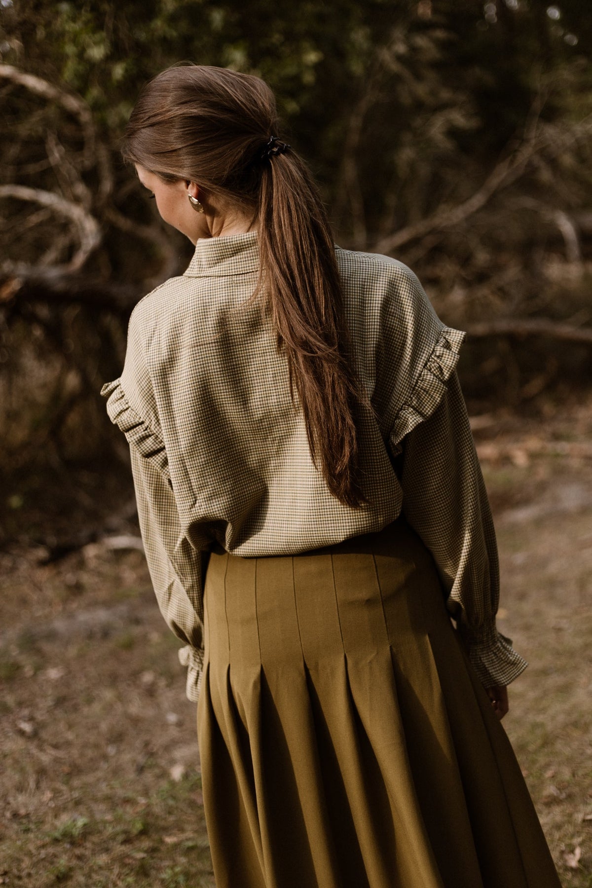 Jedy check blouse green - Bij Keesje - Bij Keesje - Blouse