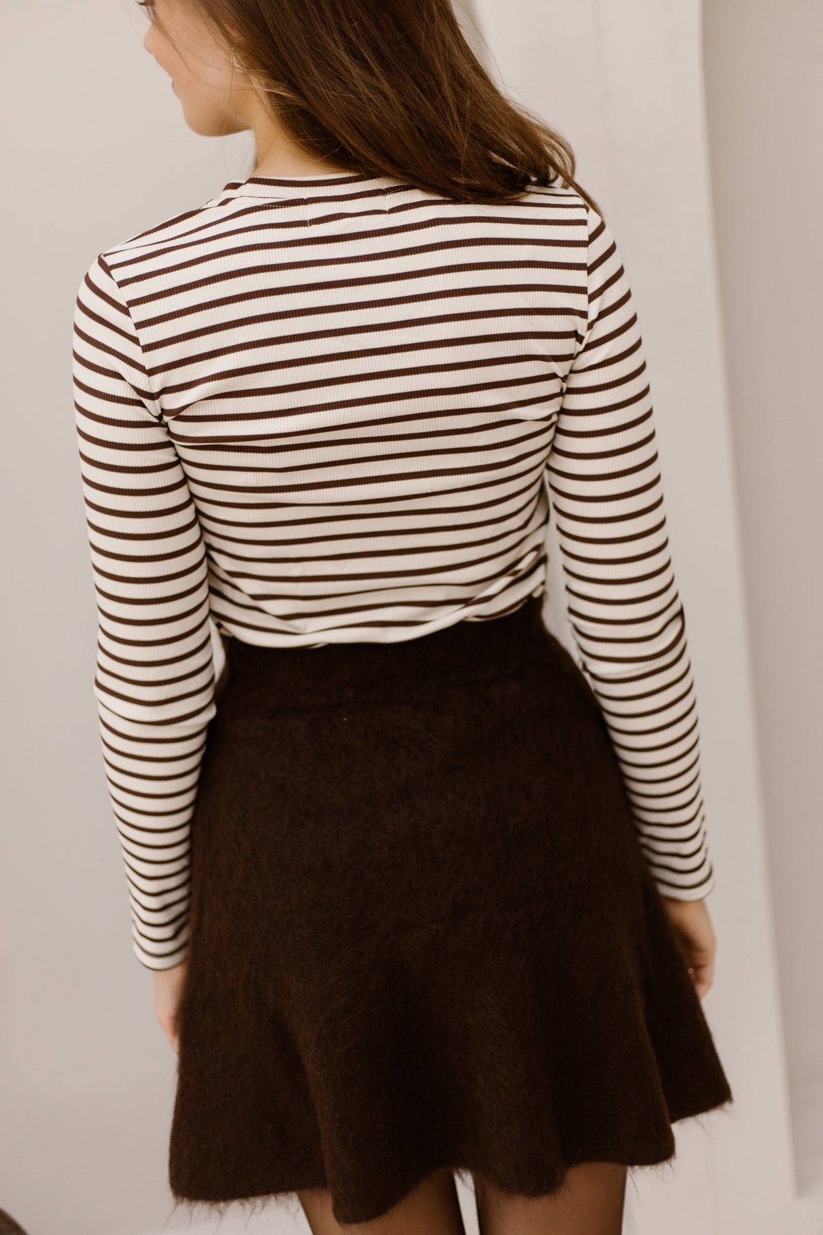 Karlijn Striped Tee Beige Brown - Bij Keesje - Bij Keesje - Top