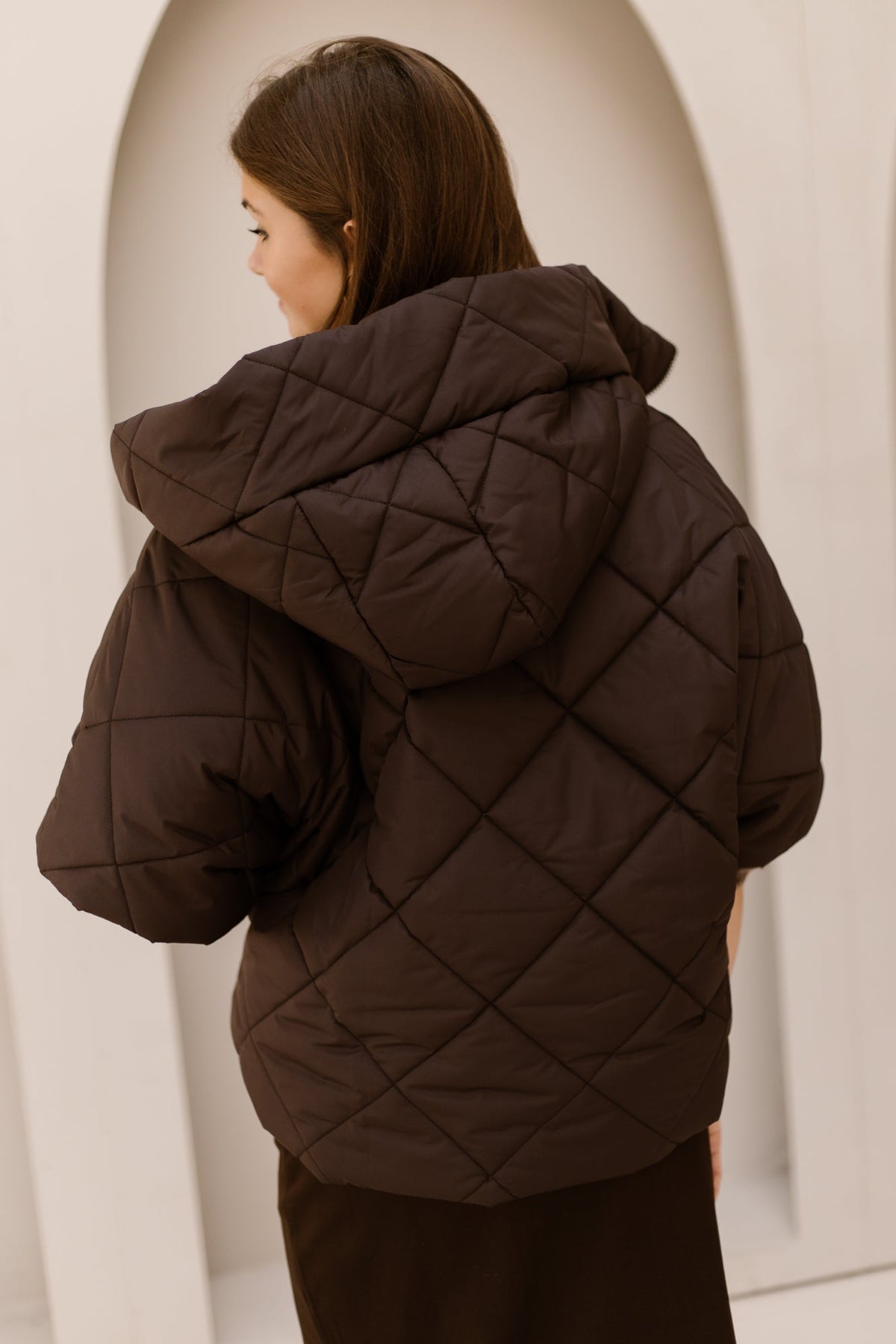 Karo bodywarmer bruin - Bij Keesje - Bij Keesje - Gilet