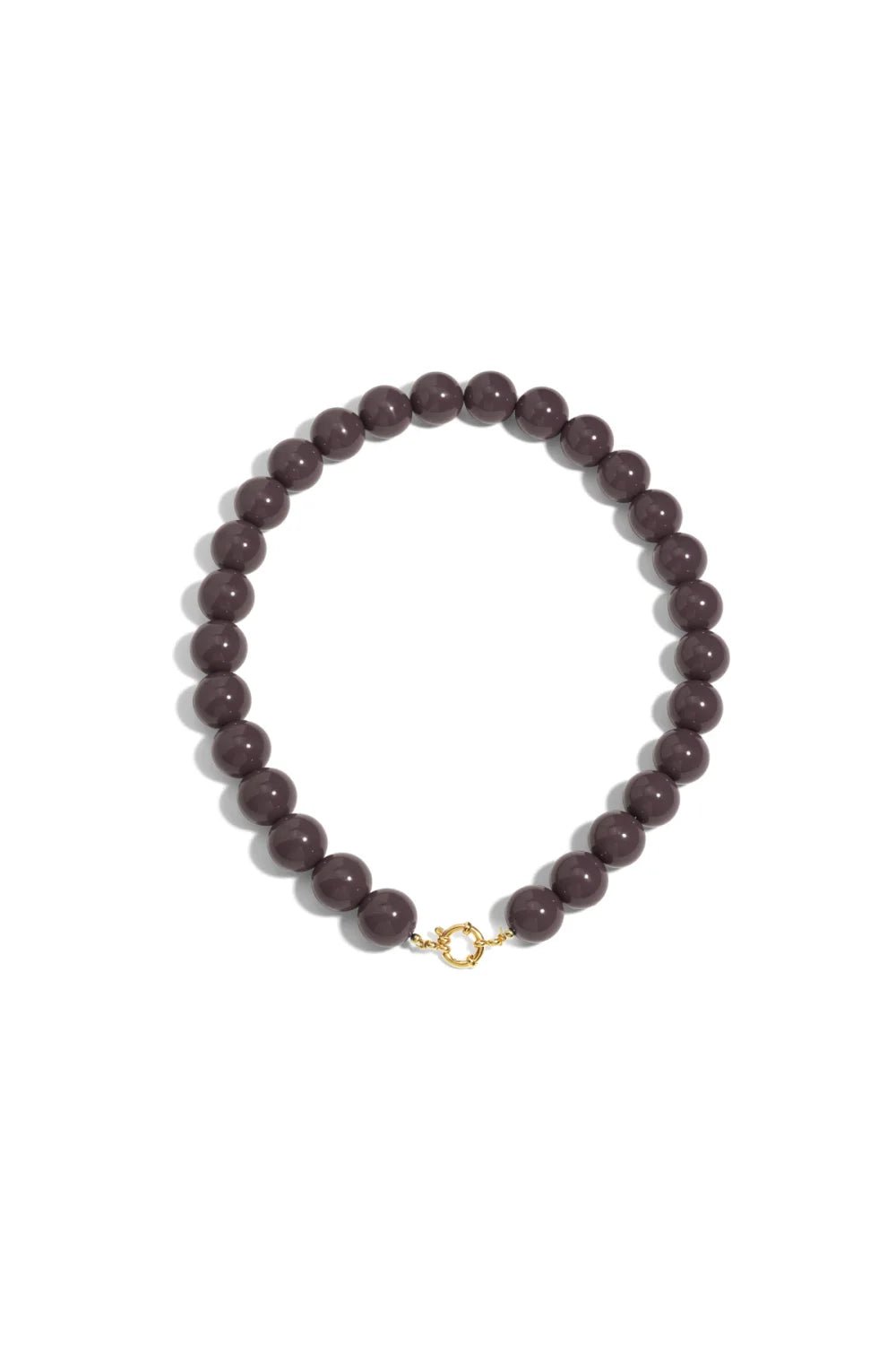Ketting Kralen 15mm Cofee brown - Bij Keesje - Bij Keesje - Ketting