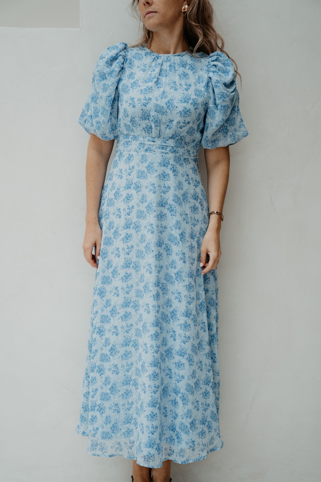 Kikka Chiffon Flower Dress Light Blue - Bij Keesje - Neo Noir - Jurk