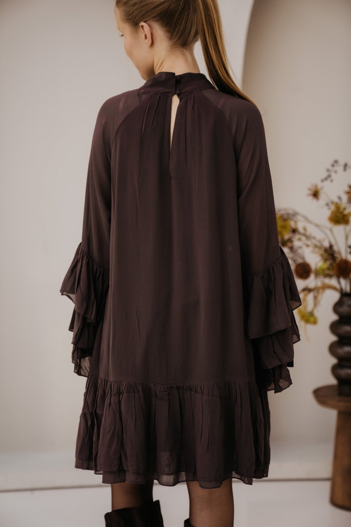 Lavanna dress chocolate - Bij Keesje - Noella - Jurk