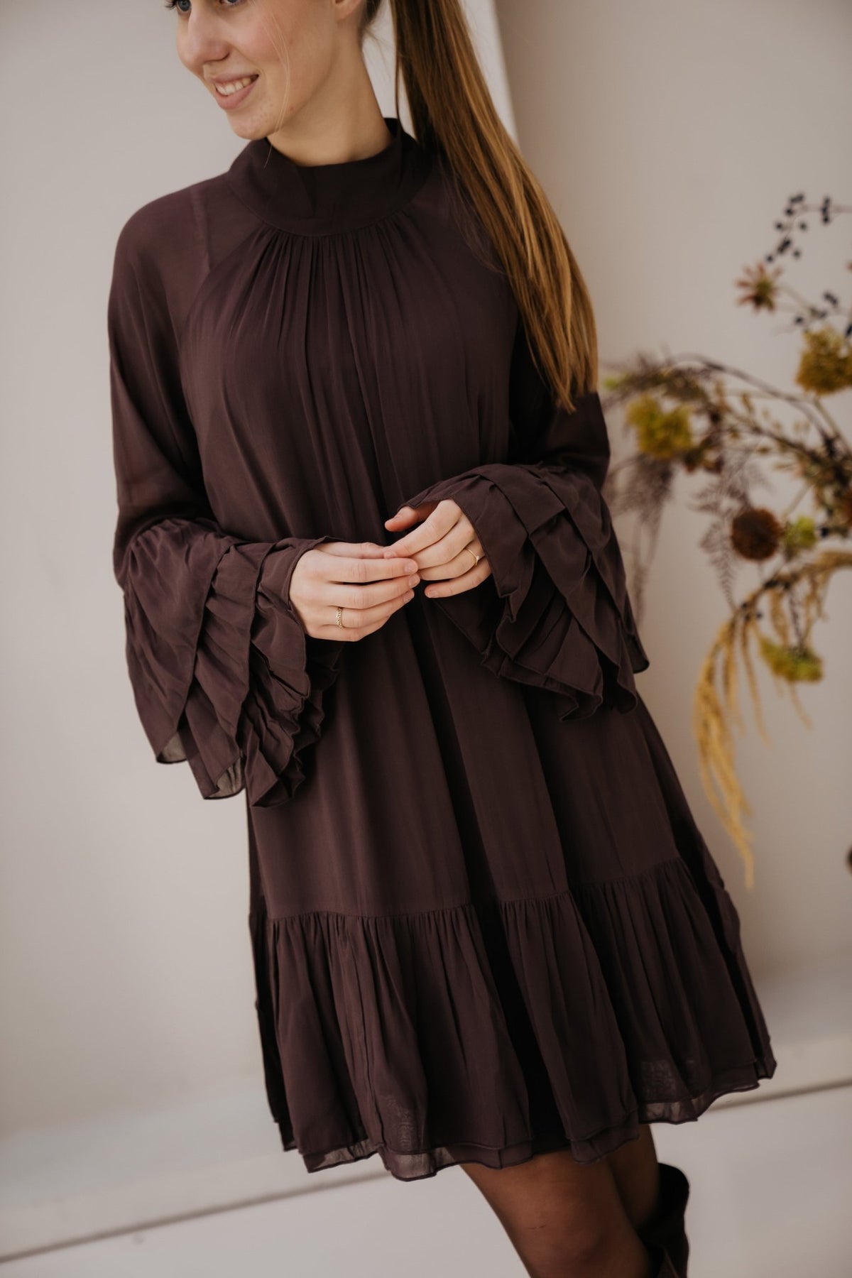 Lavanna dress chocolate - Bij Keesje - Noella - Jurk