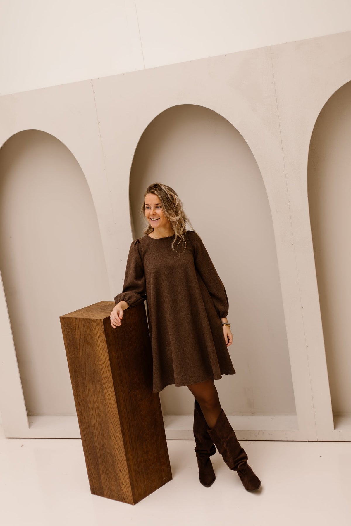 Livia dress darkbrown - Bij Keesje - Bij Keesje - Jurk