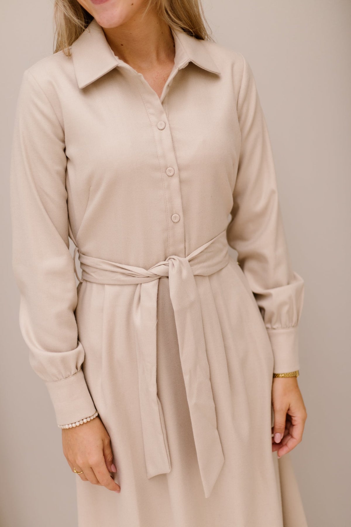 LoenaRC Tortora Beige Dress - Bij Keesje - Rinascimento - Jurk