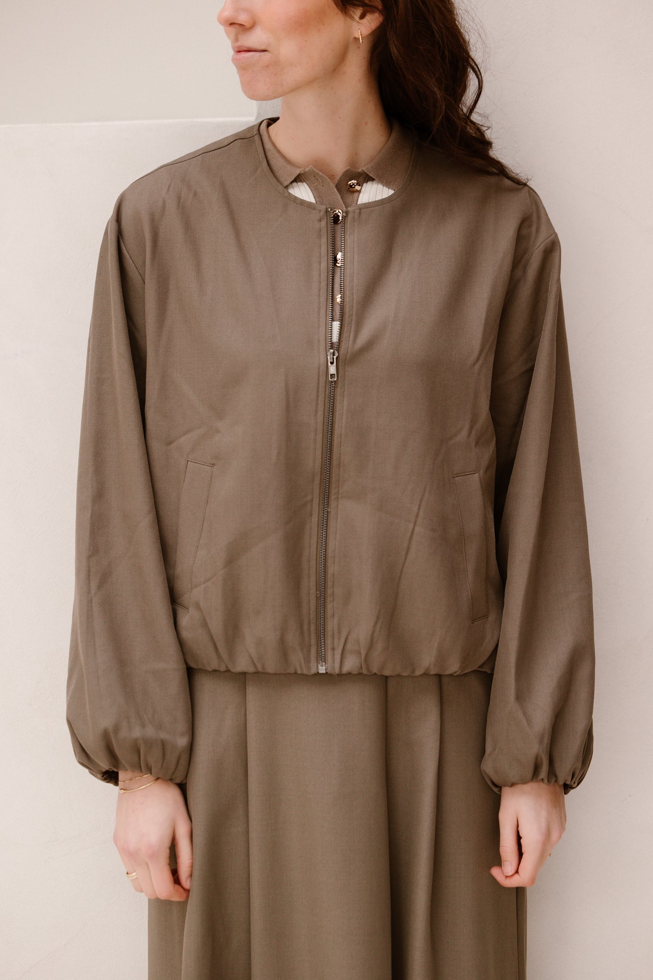 Luna balloon jacket walnut - Bij Keesje - Bij Keesje - jas