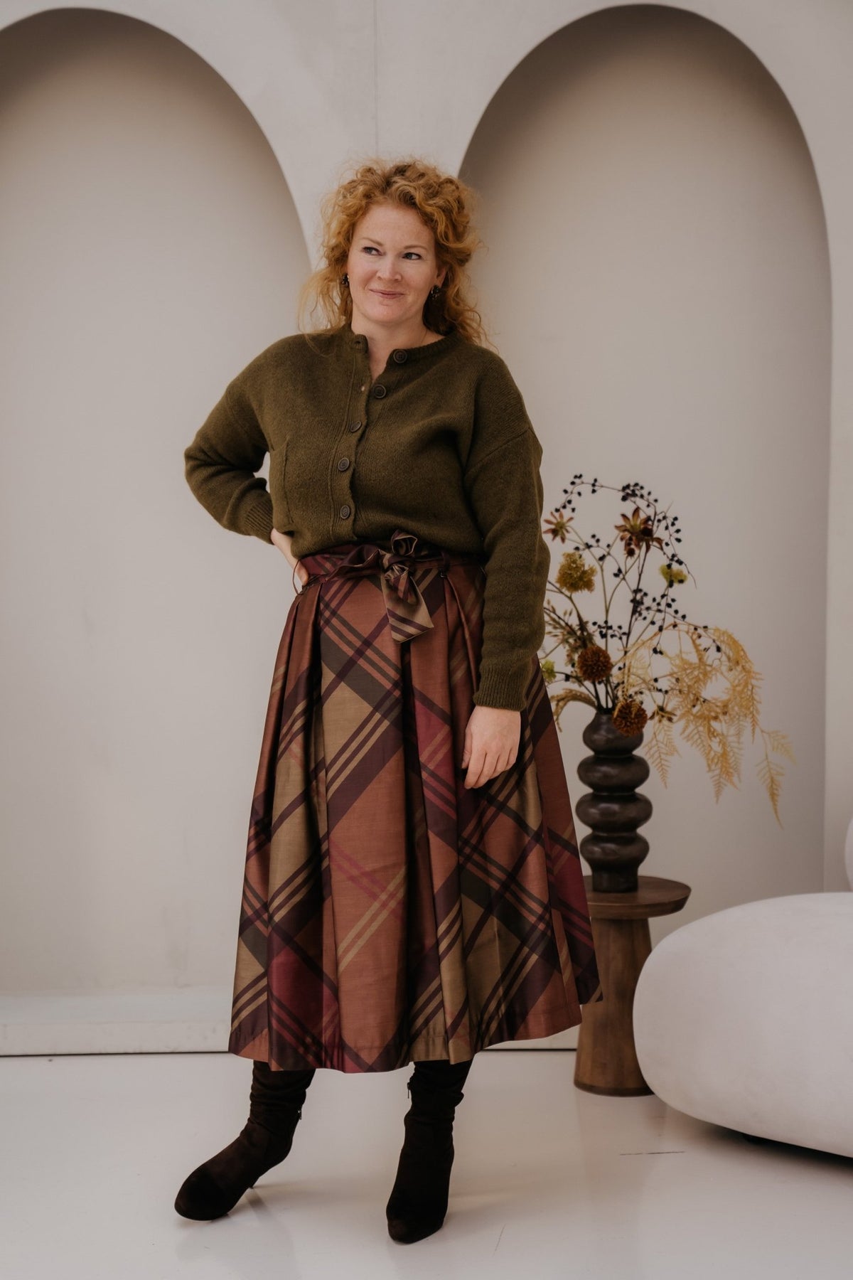 Lyon skirt Choco - Bij Keesje - Amelie & Amelie - Rok