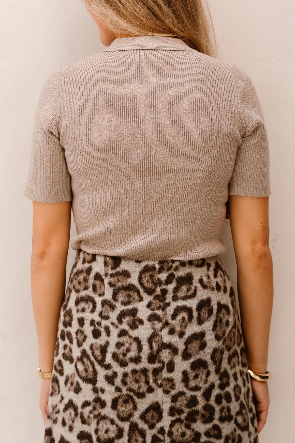 Manama knit blouse warm grey - Bij Keesje - Neo Noir - shirt