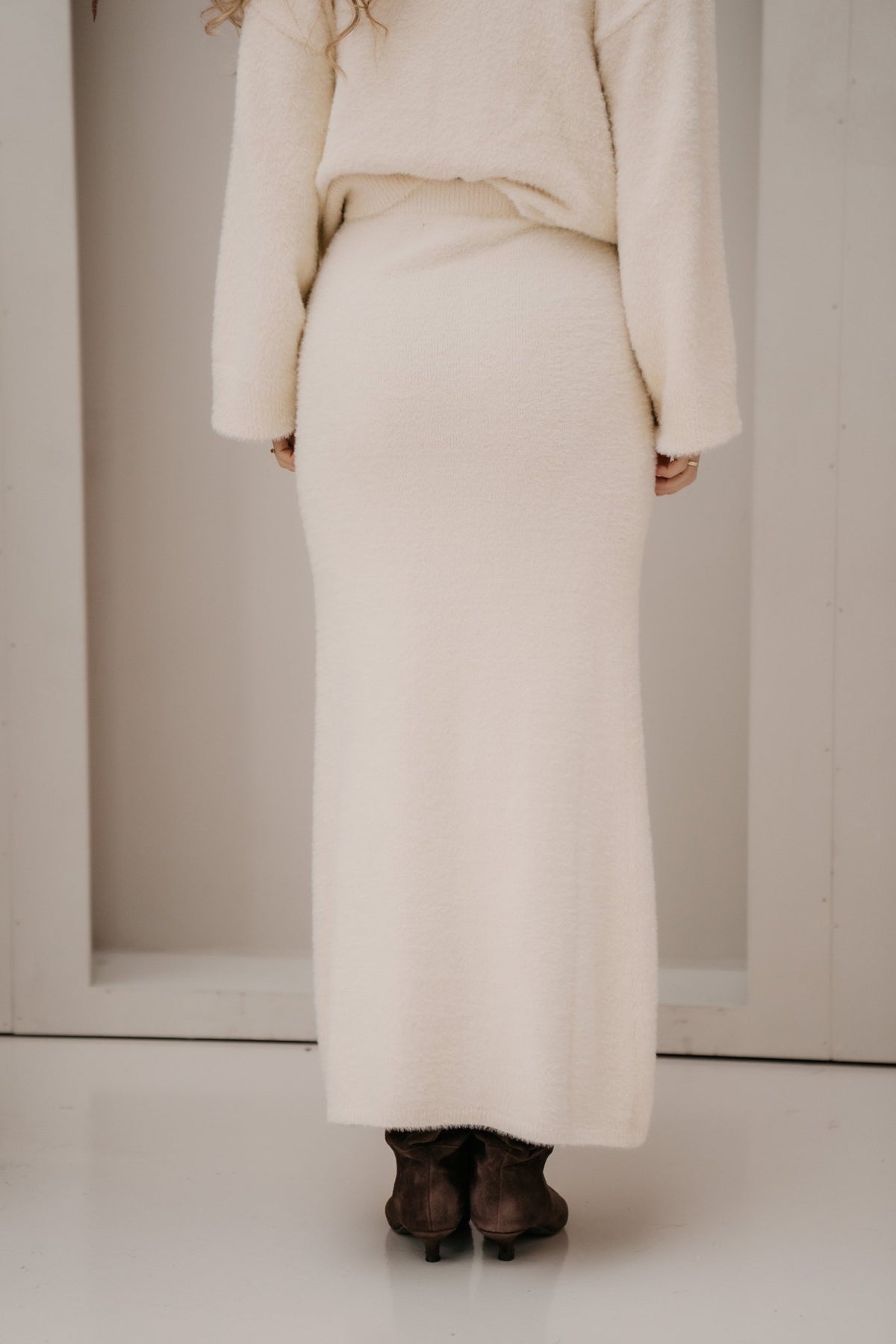 Marilyn knitted skirt Off-white - Bij Keesje - YDENCE - Rok