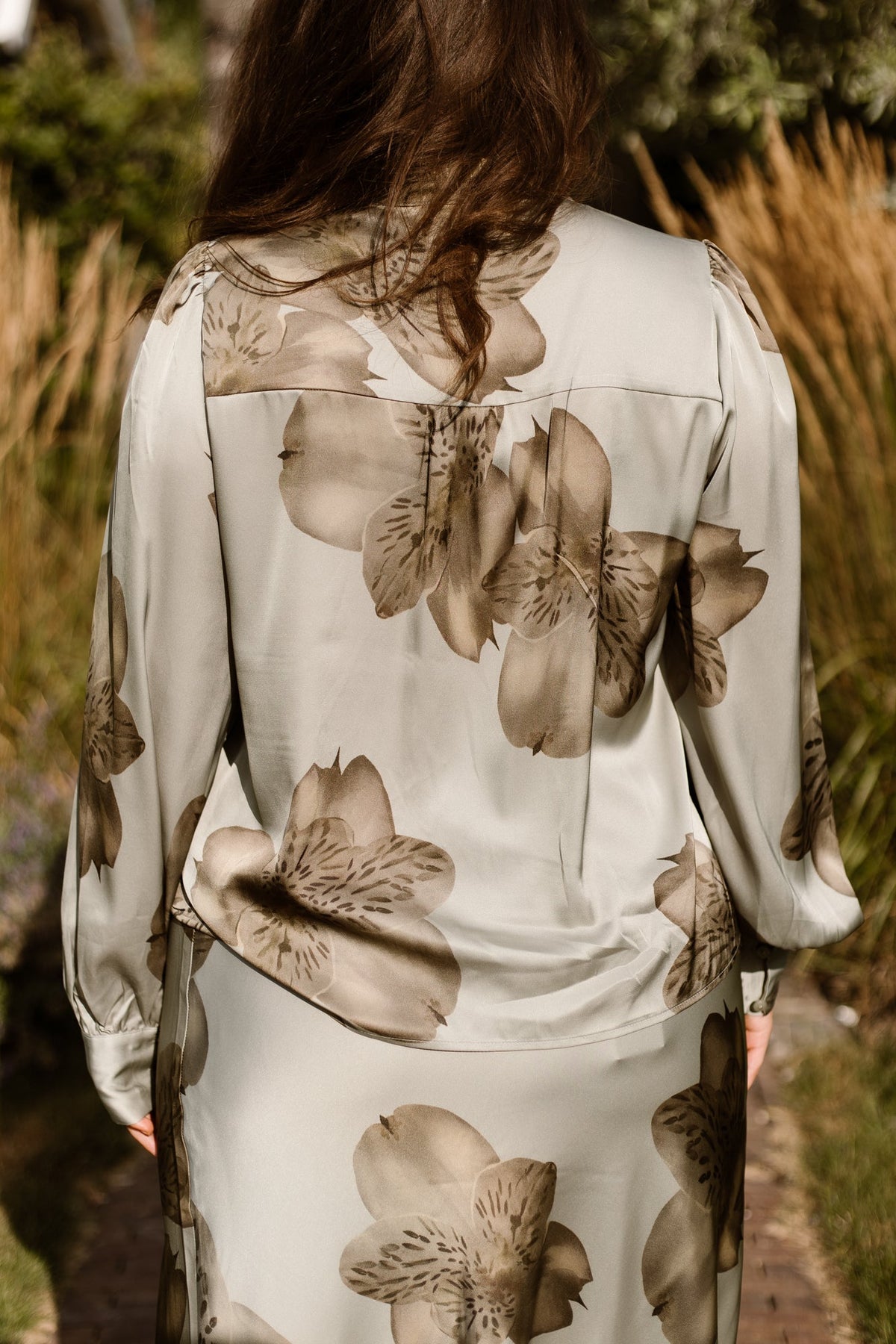 Massima misty orchid blouse smoke green - Bij Keesje - Neo Noir - Top