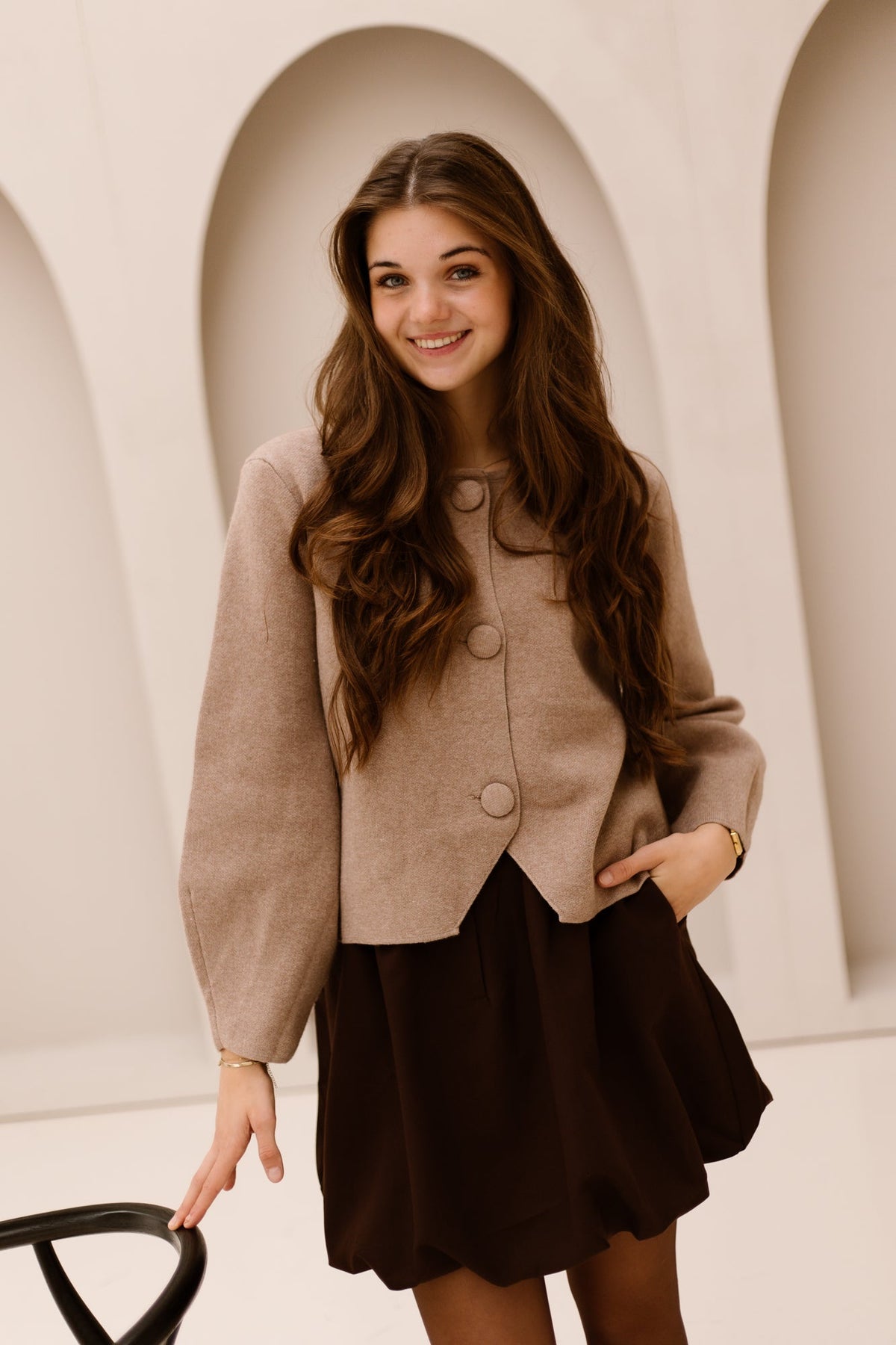 Maud vest beige - Bij Keesje - Bij Keesje - Vest