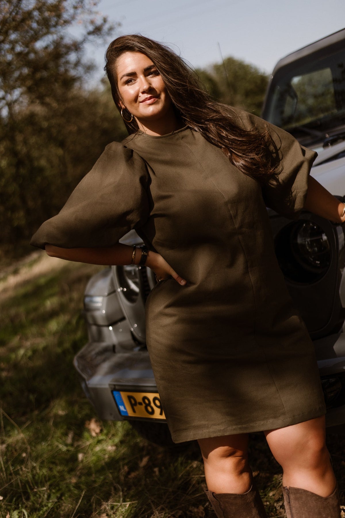 Mette Denim Dress Armygreen - Bij Keesje - Bij Keesje The Label - Jurk