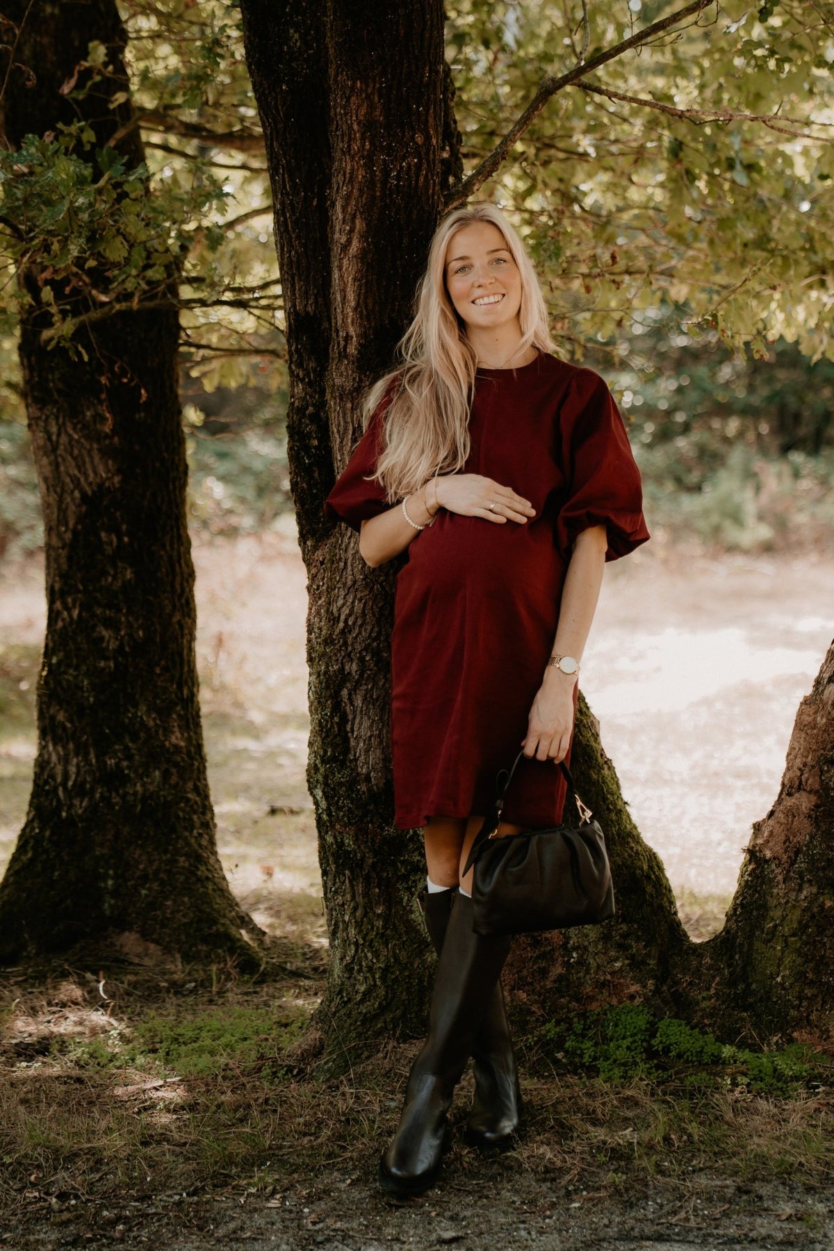 Mette Denim Dress Plum - Bij Keesje - Bij Keesje The Label - Jurk
