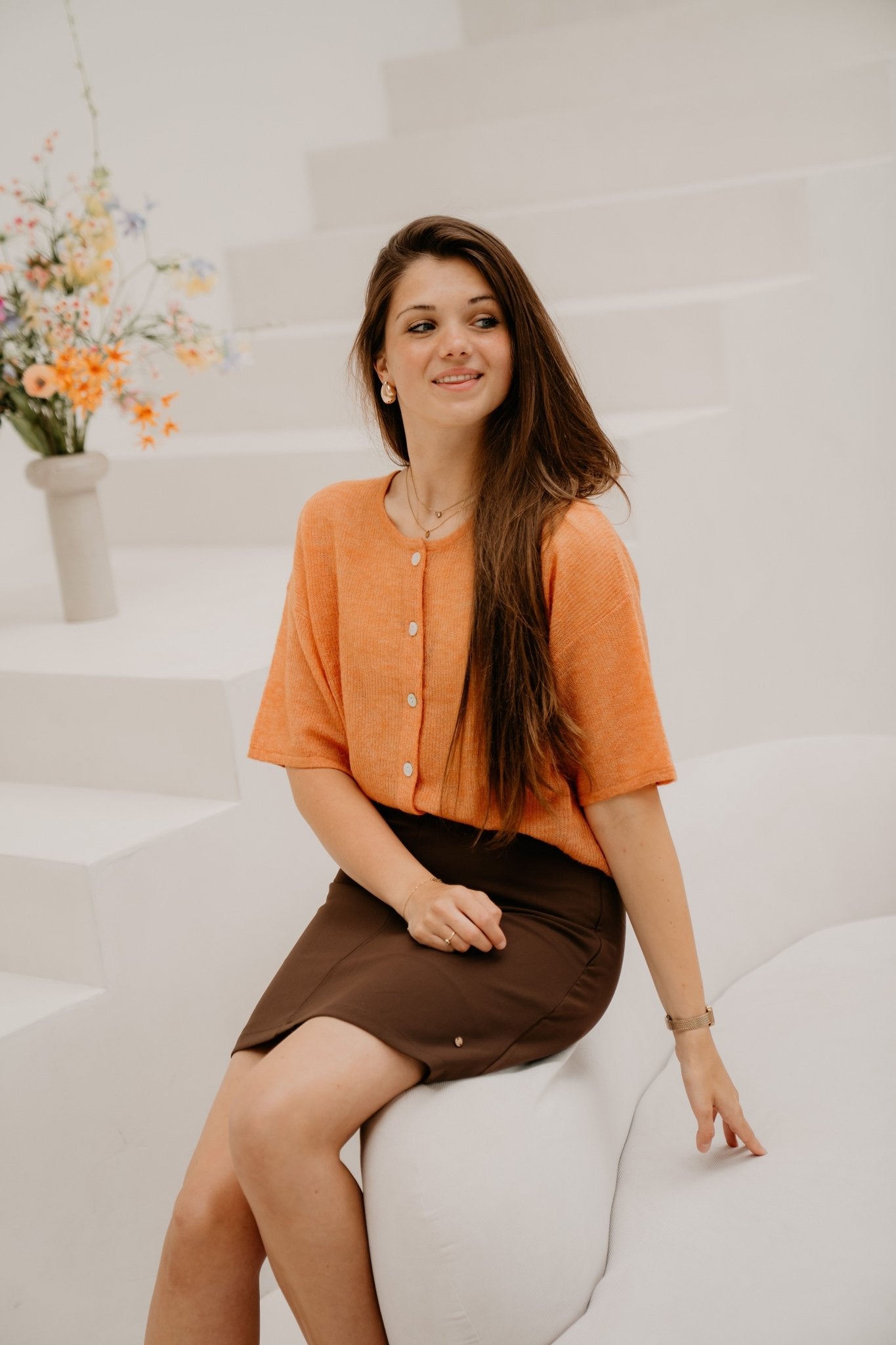 Mschaurelia 2/4 Cardigan Caramel - Bij Keesje - MSCH Copenhagen - Top