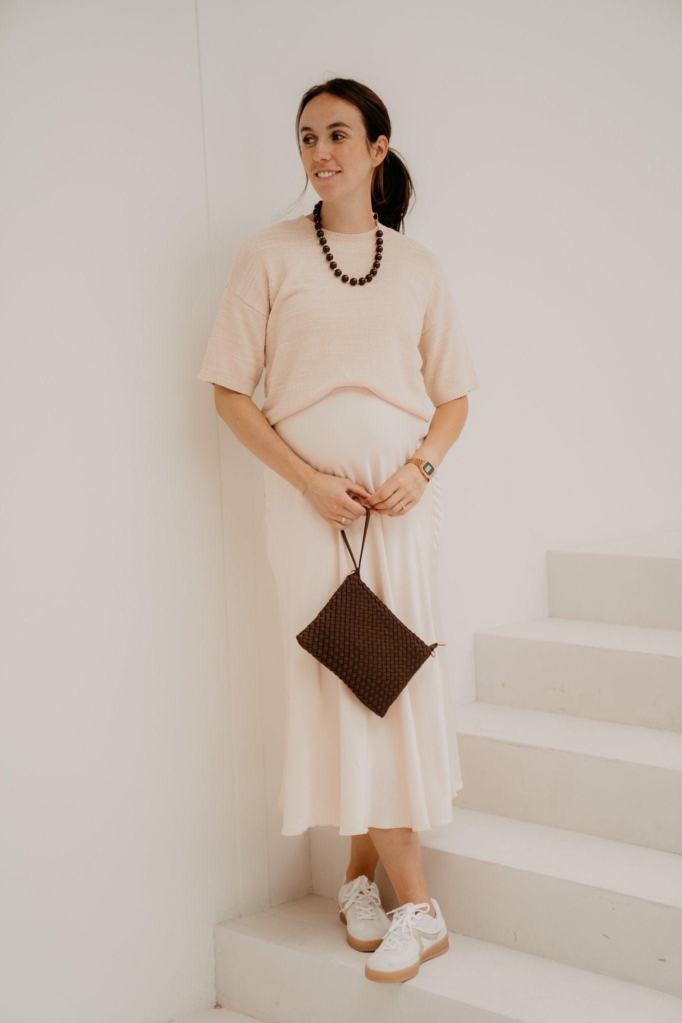 MschLauralynn 2/4 Pullover Bleached Sand - Bij Keesje - MSCH Copenhagen - top