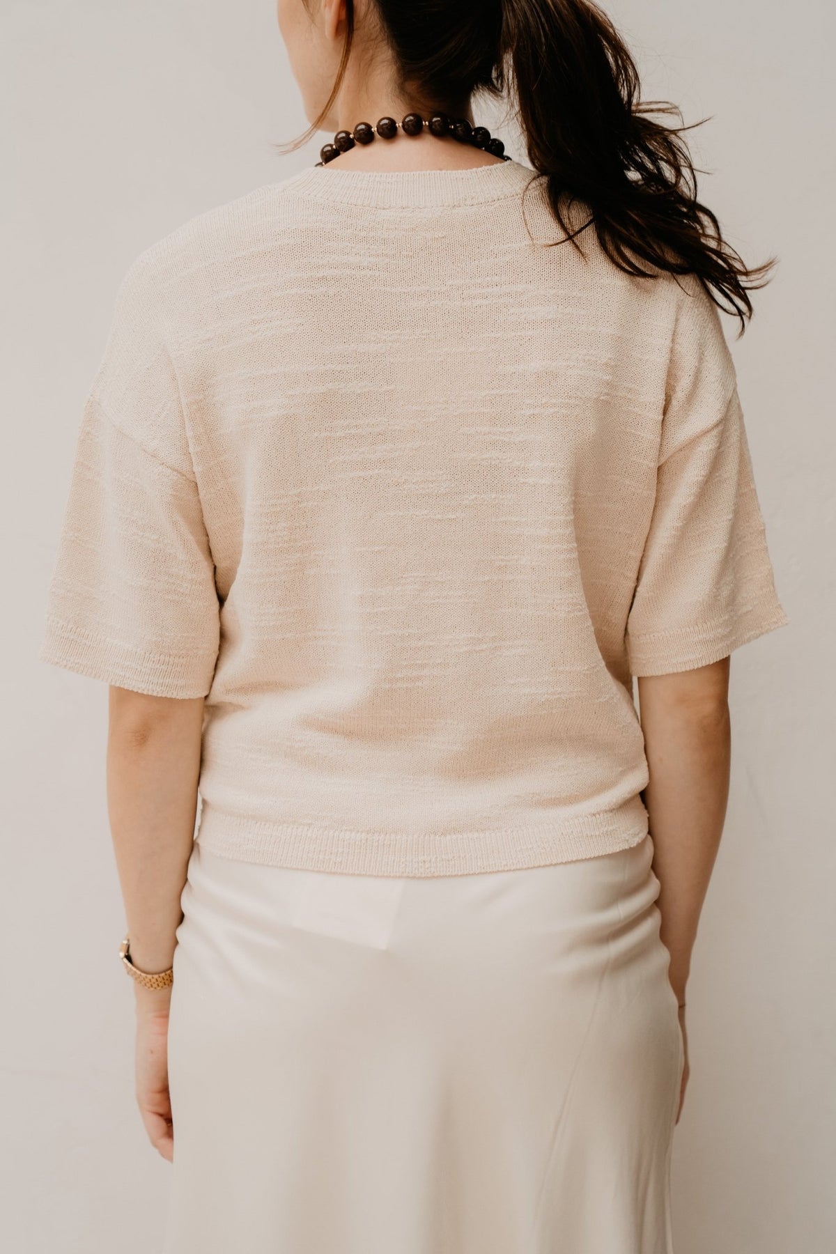 MschLauralynn 2/4 Pullover Bleached Sand - Bij Keesje - MSCH Copenhagen - top