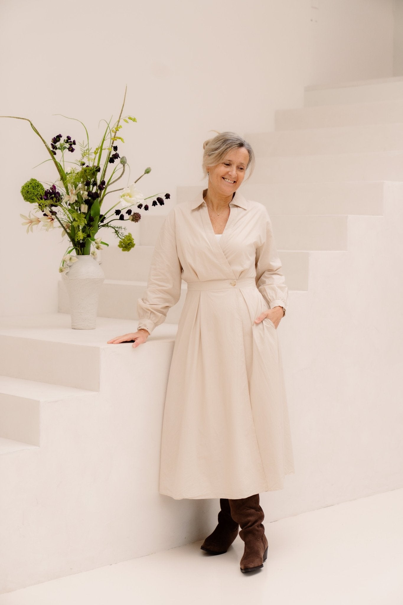 Mschselmina dress oatmeal - Bij Keesje - MSCH Copenhagen - jurk