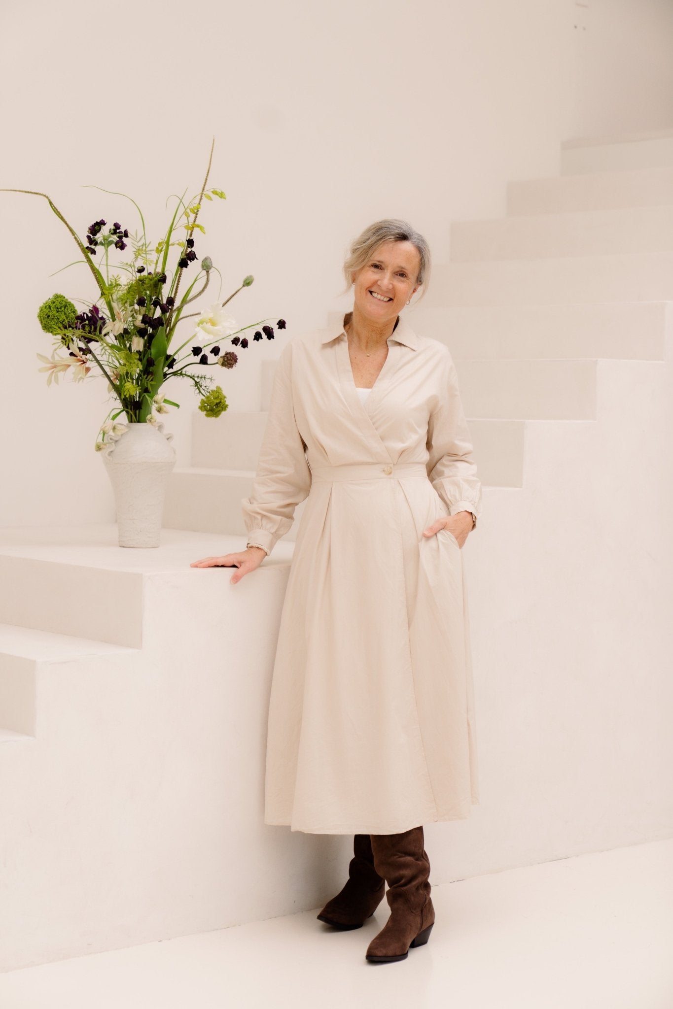 Mschselmina dress oatmeal - Bij Keesje - MSCH Copenhagen - jurk