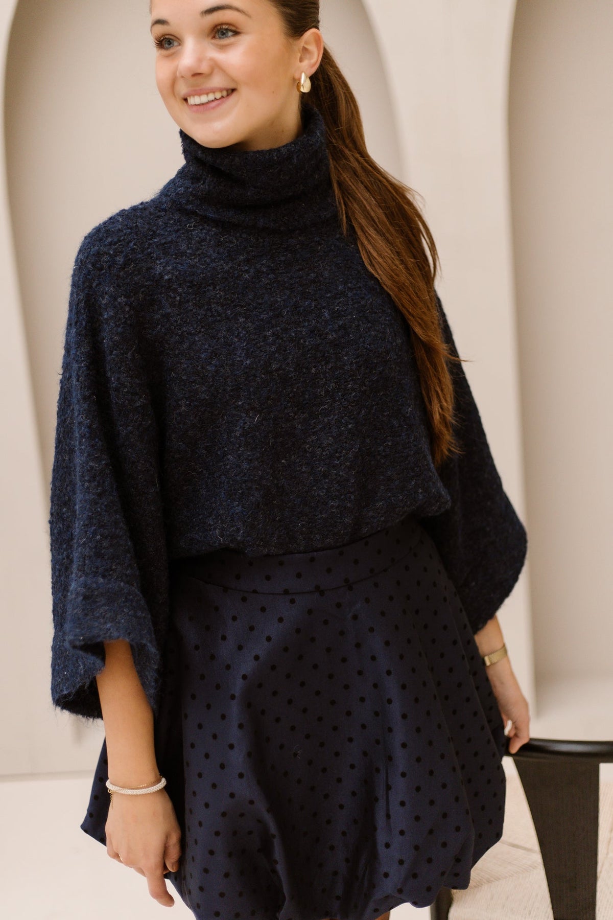 NamibiaW6 knitted sweater marine - Bij Keesje - Aimée the Label - Trui