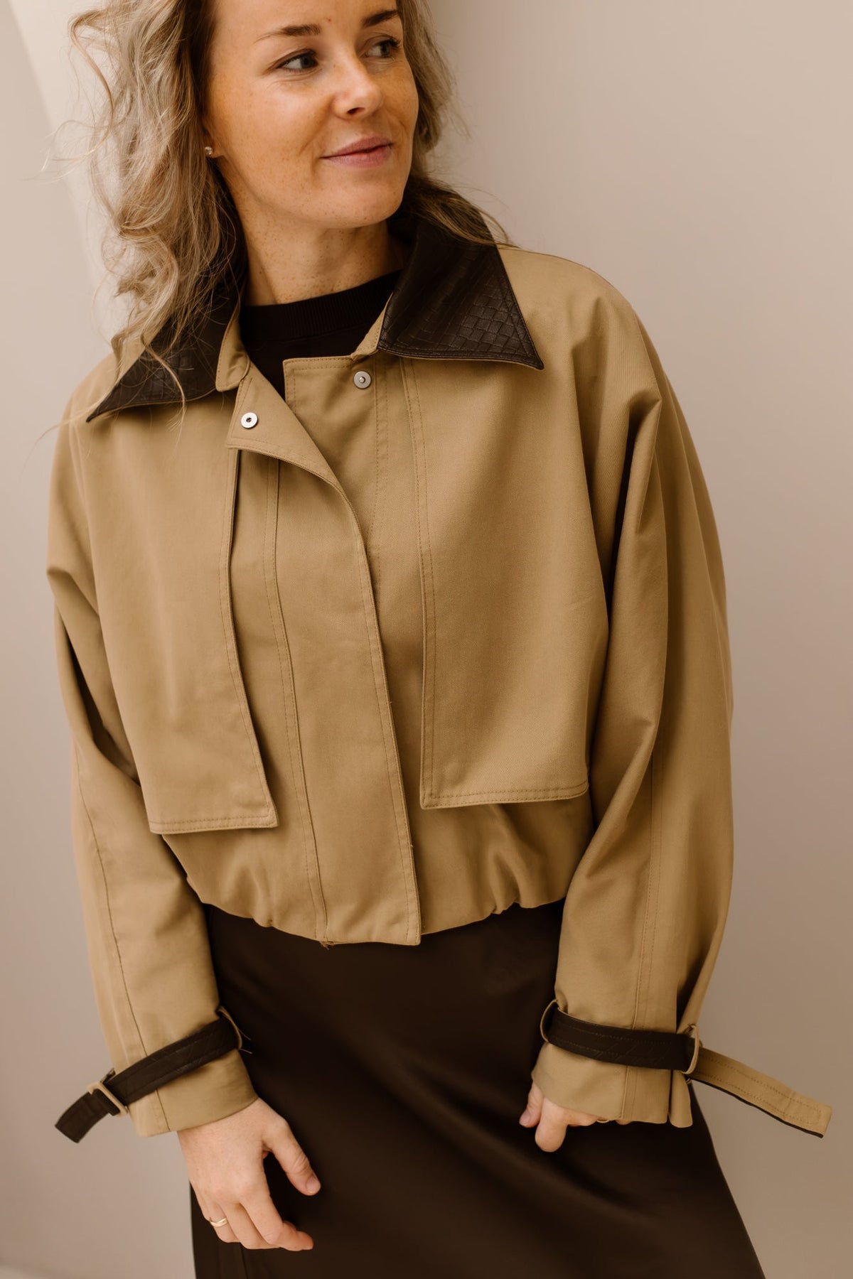 Nanet jacket taupe - Bij Keesje - Bij Keesje - Jas