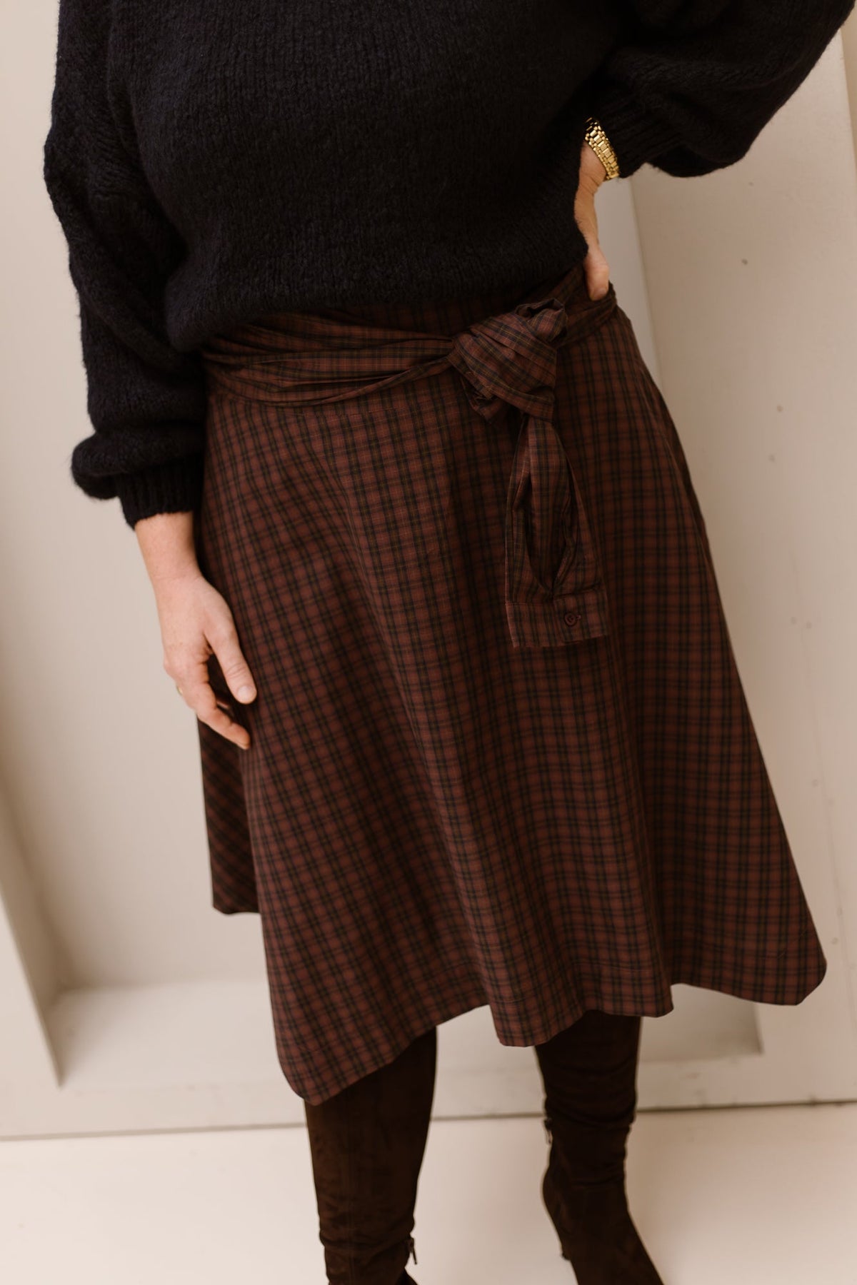 Nelly Skirt Berry Check - Bij Keesje - Sisters Point - Rok