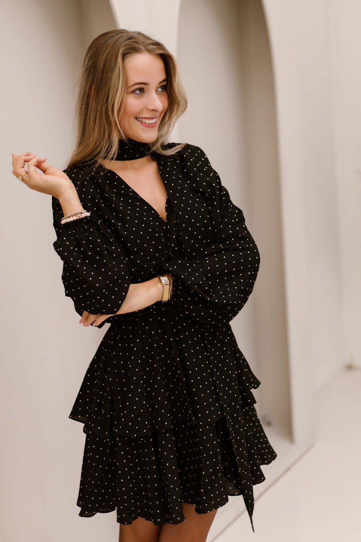 Niellie Dot dress black - Bij Keesje - Neo Noir - Jurk